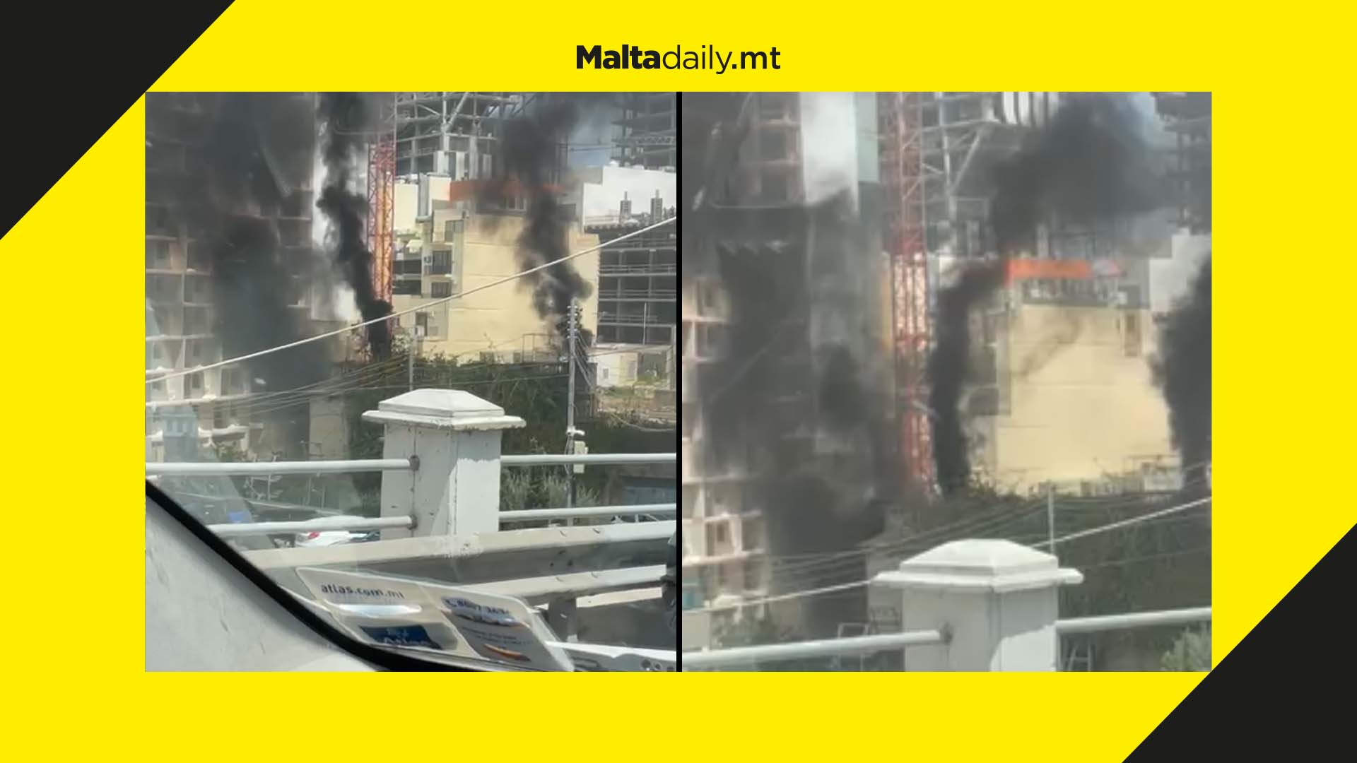 Fire engine rushes to St. Julian’s after thick clouds of black smoke emerge