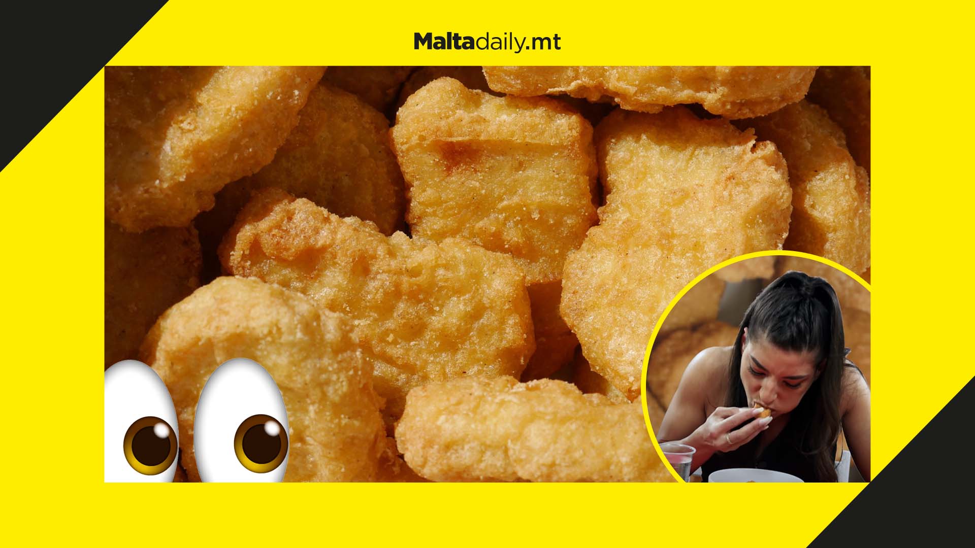 Woman breaks record for most chicken nuggets eaten in one minute