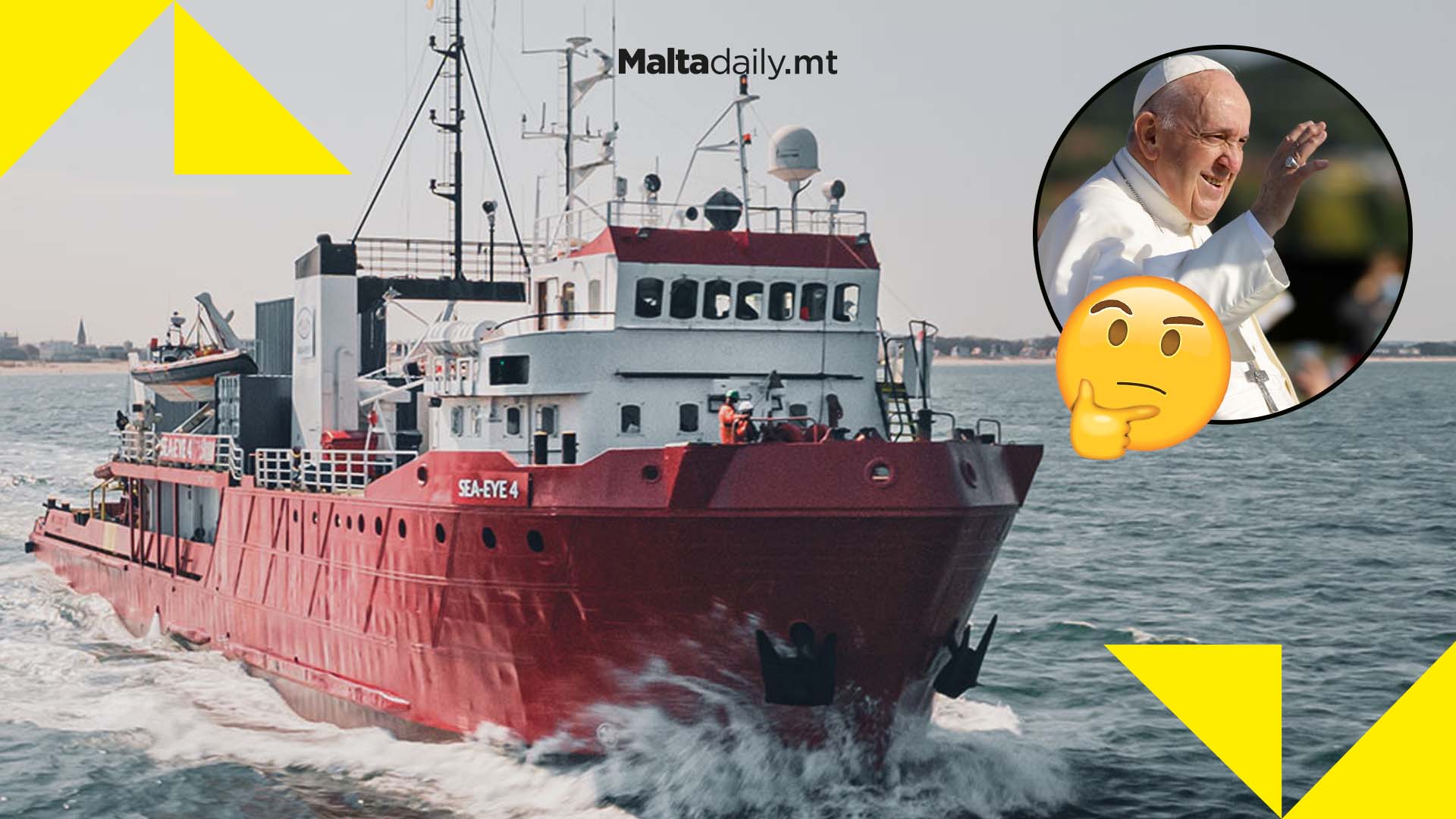 NGO rescue ship asks for shelter of 106 migrants before Pope’s Malta visit