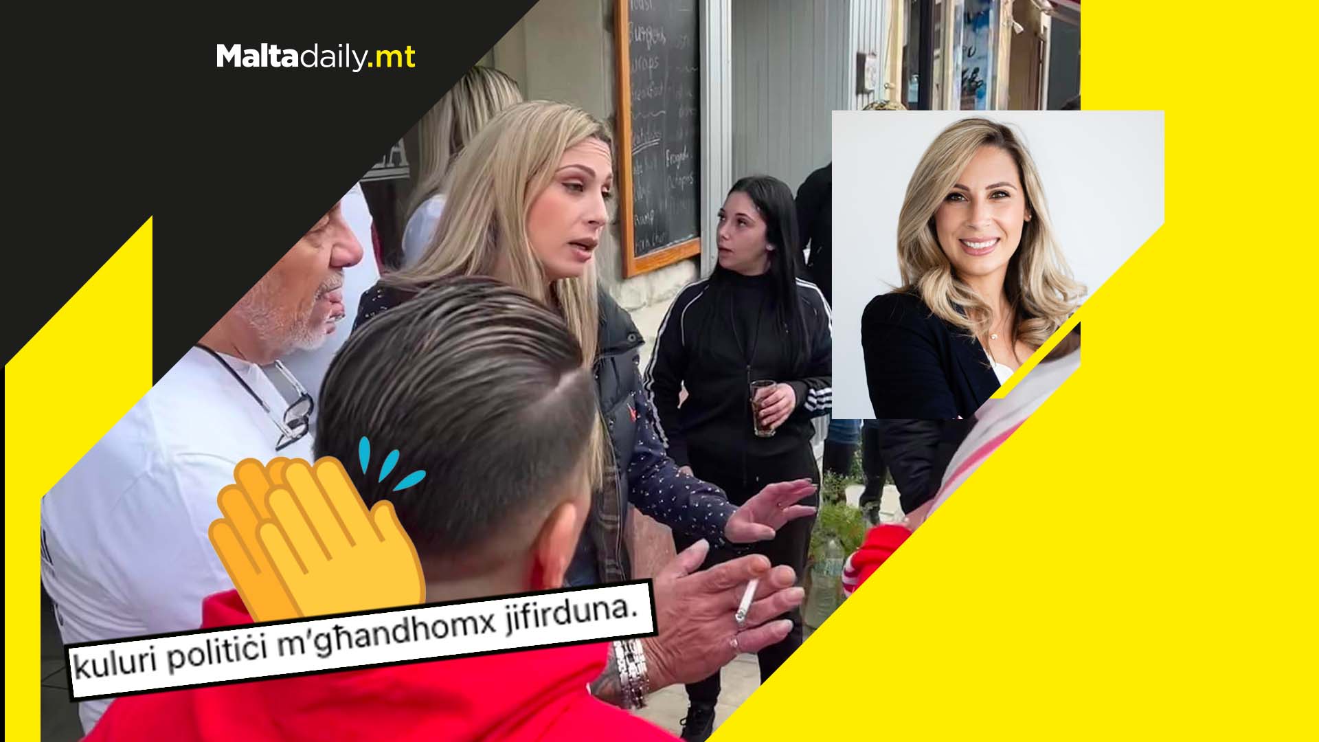 Young PN candidate has a chat with PL supporters ahead of election