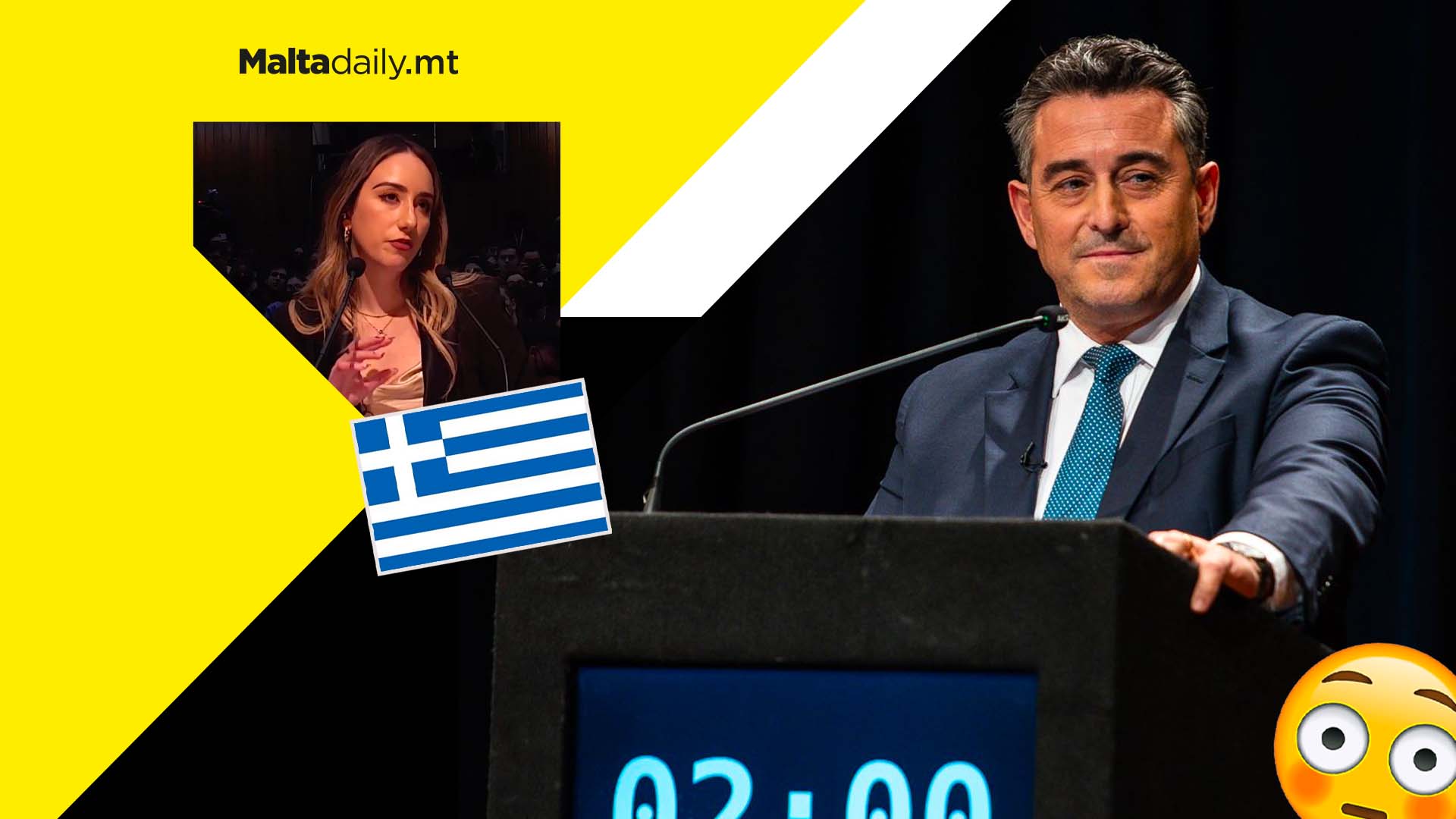 Student wanted to ask Bernard Grech if he still felt Greek moderator reveals