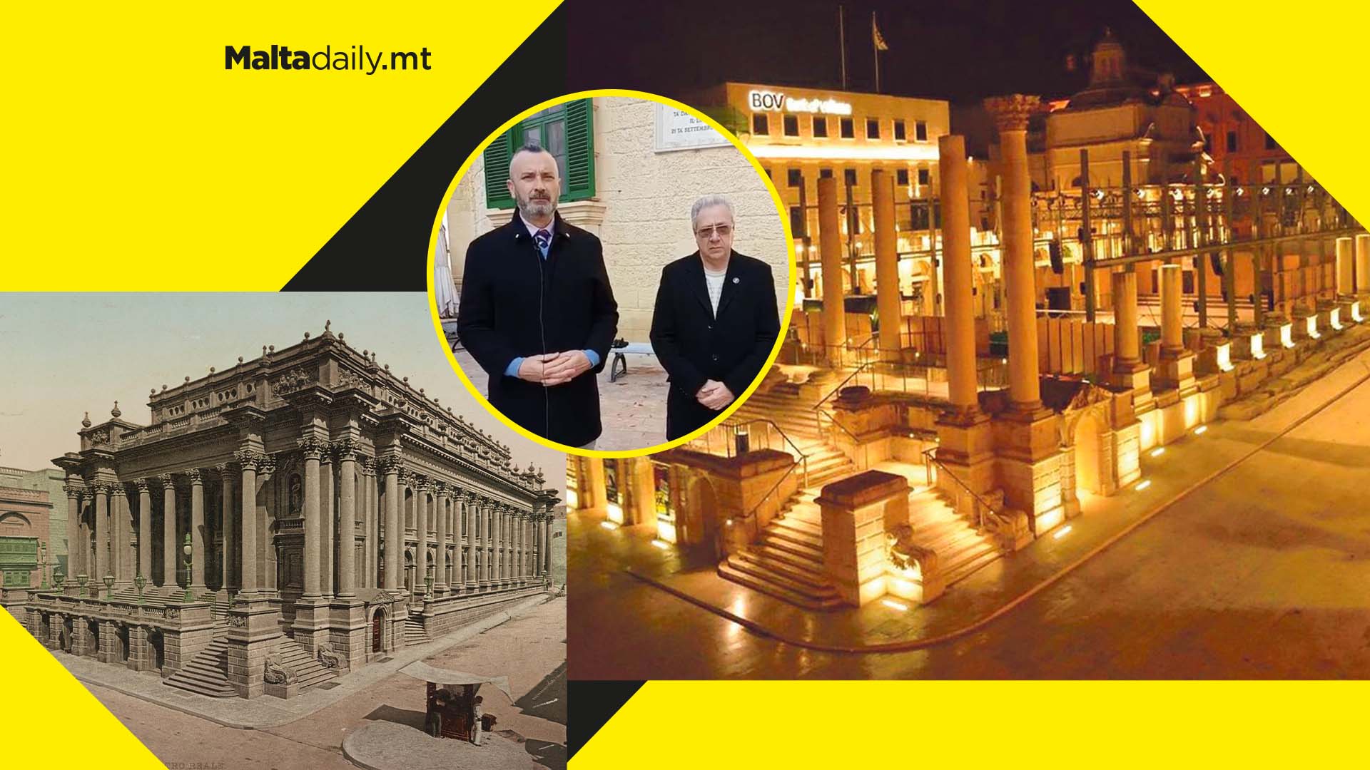 Partit Popolari call for rebuilding of Teatru Rjal based on original plans