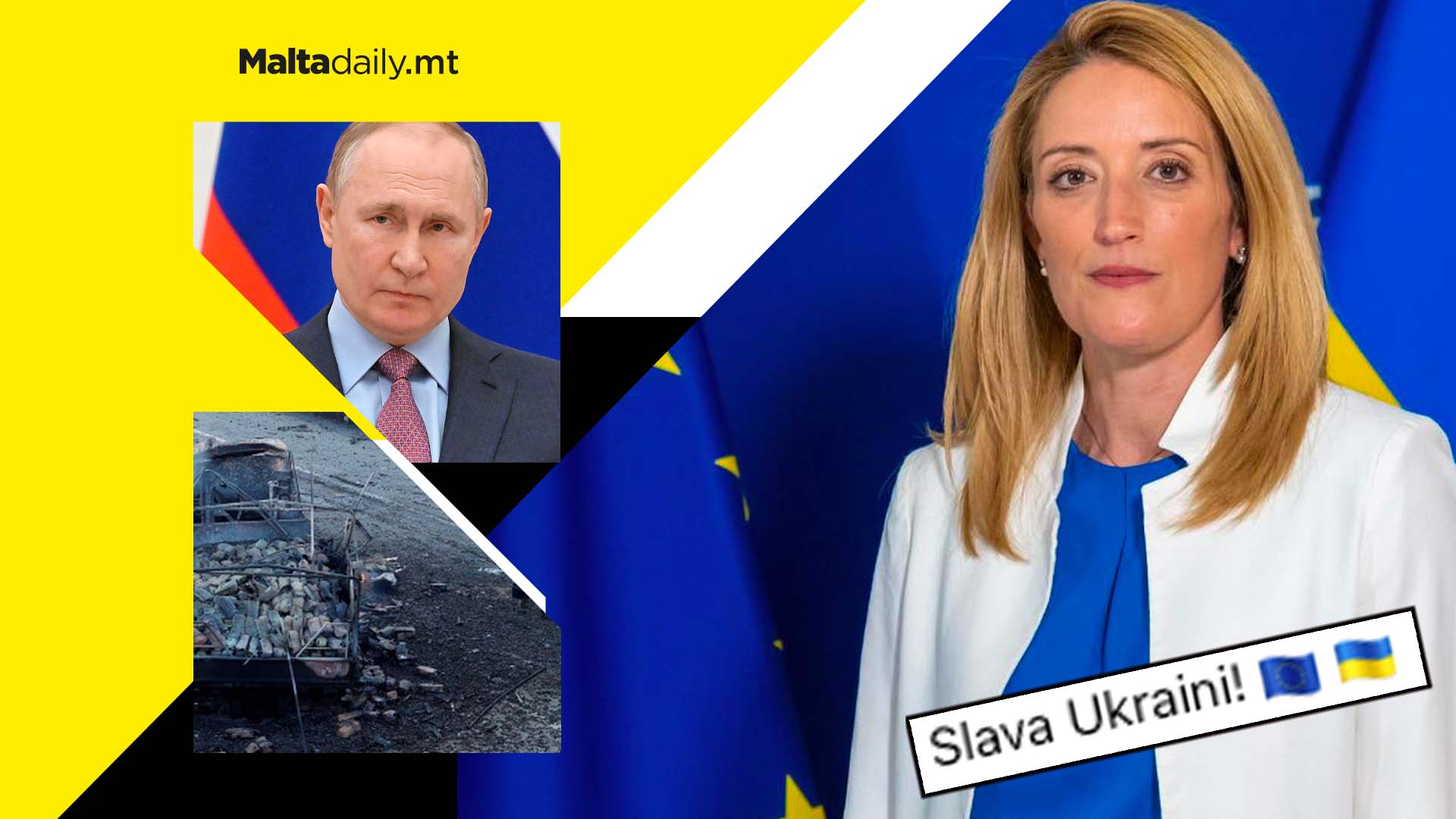 Roberta Metsola gives powerful speech at EP about Ukrainian invasion
