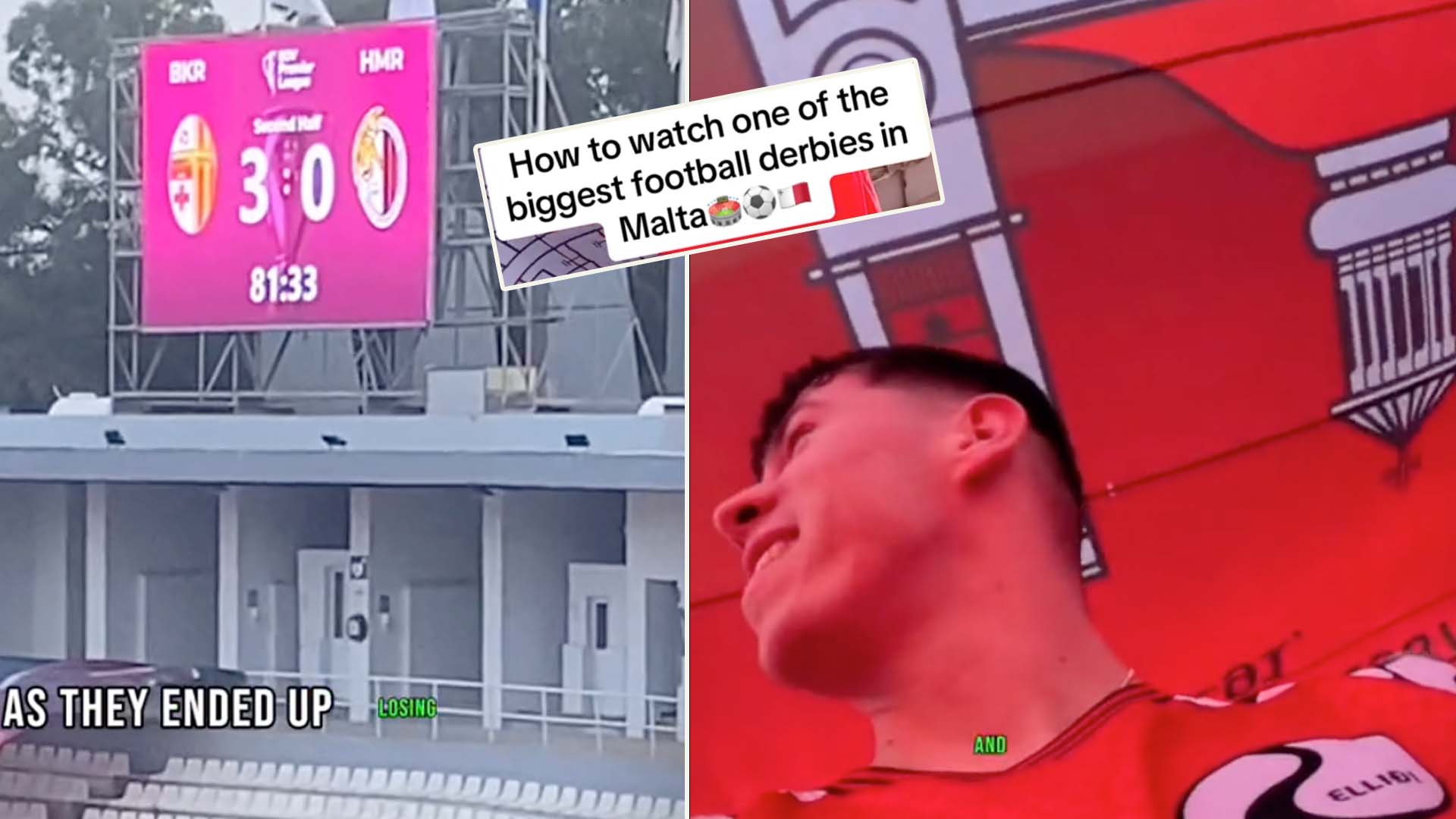 TikToker Watches Birkirkara VS Hamrun In Europe Challenge