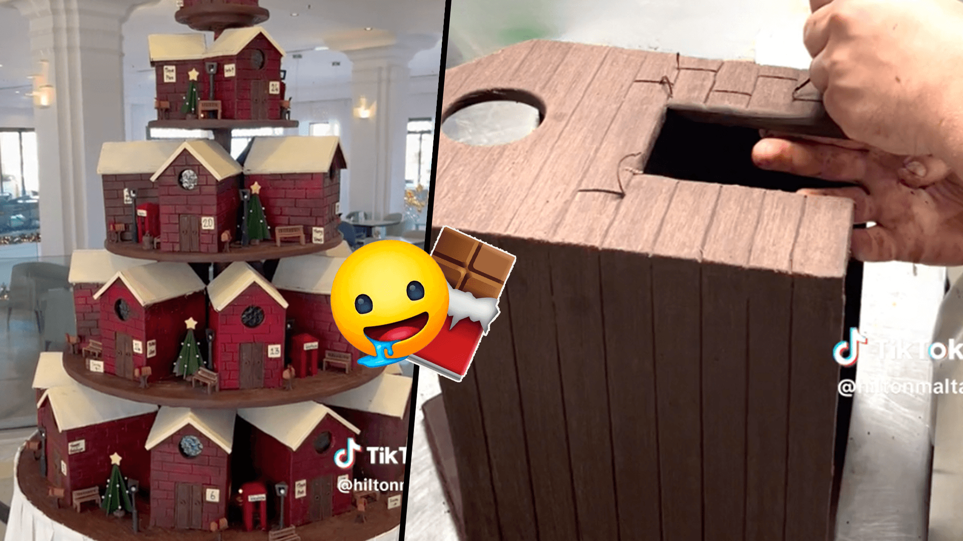 Hilton Malta Staff Creates Santa’s Village With Chocolate