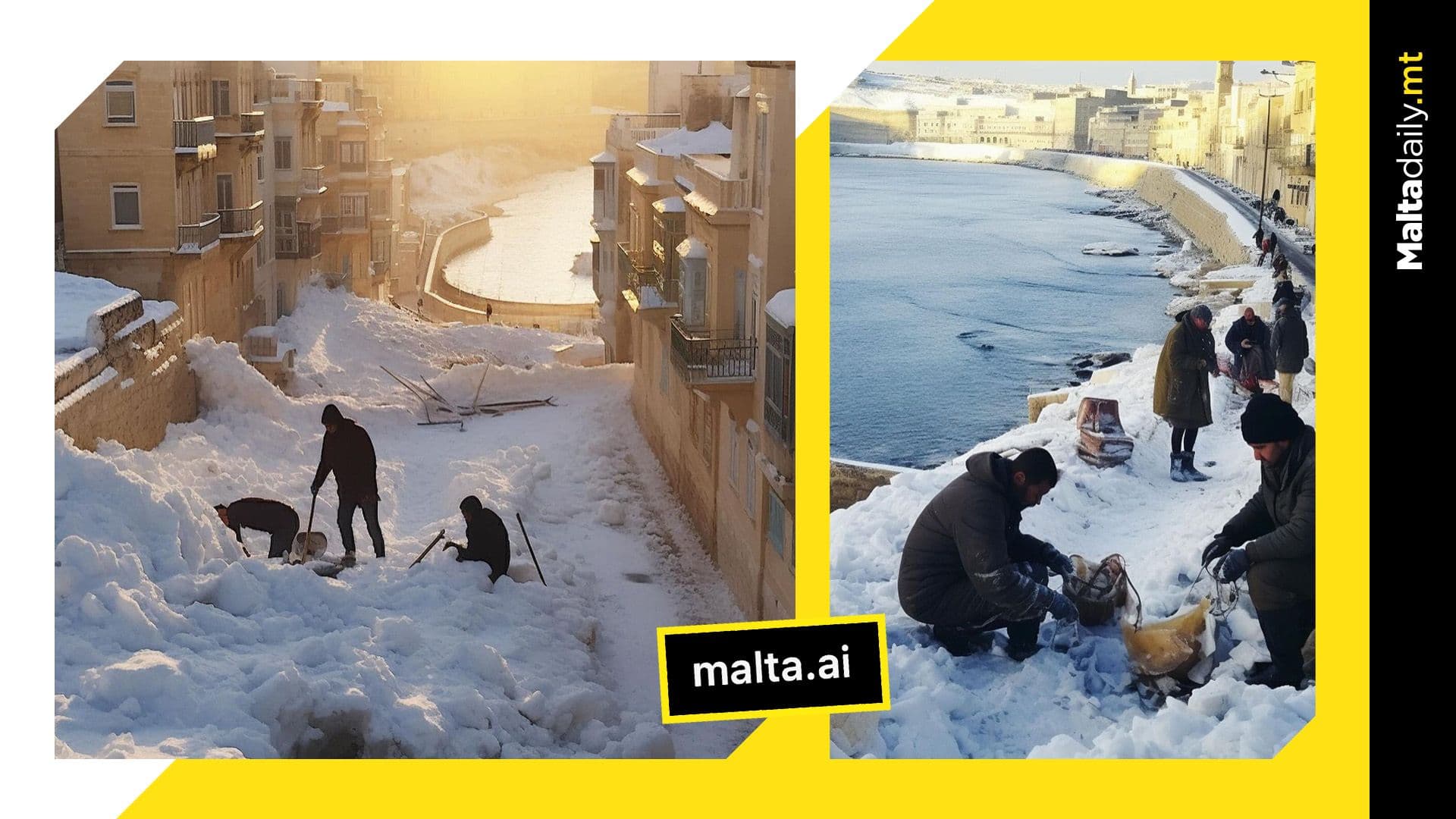 Malta Faces Snowstorm in New AI-Generated Renders