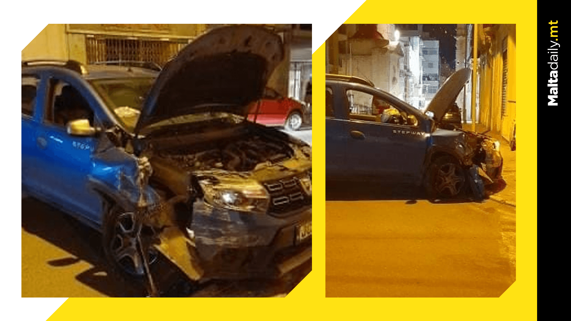 Car Crashes Into Building Corner In Sliema