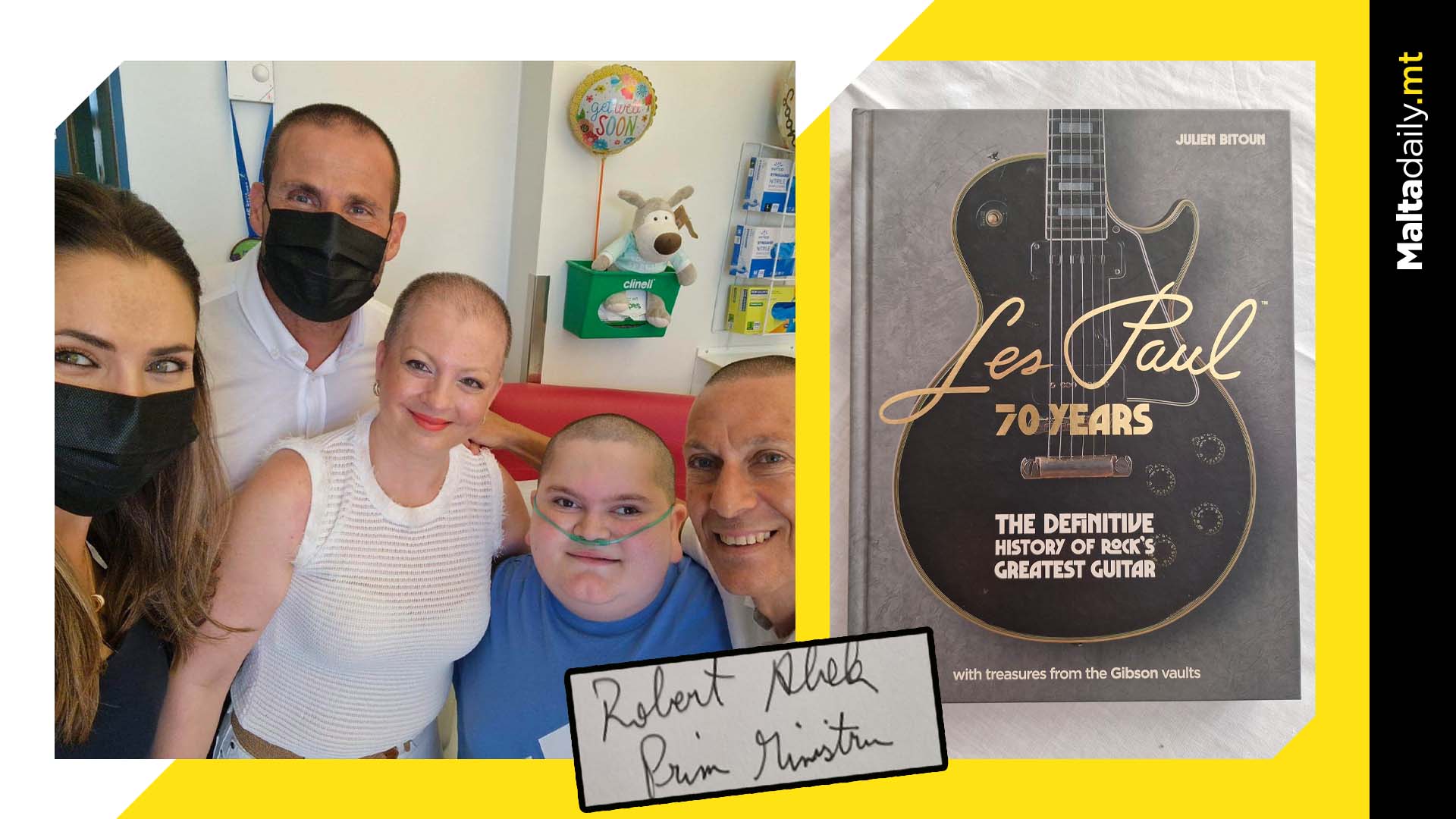 Jake Vella Gifted Message And Guitar Book By Prime Minister