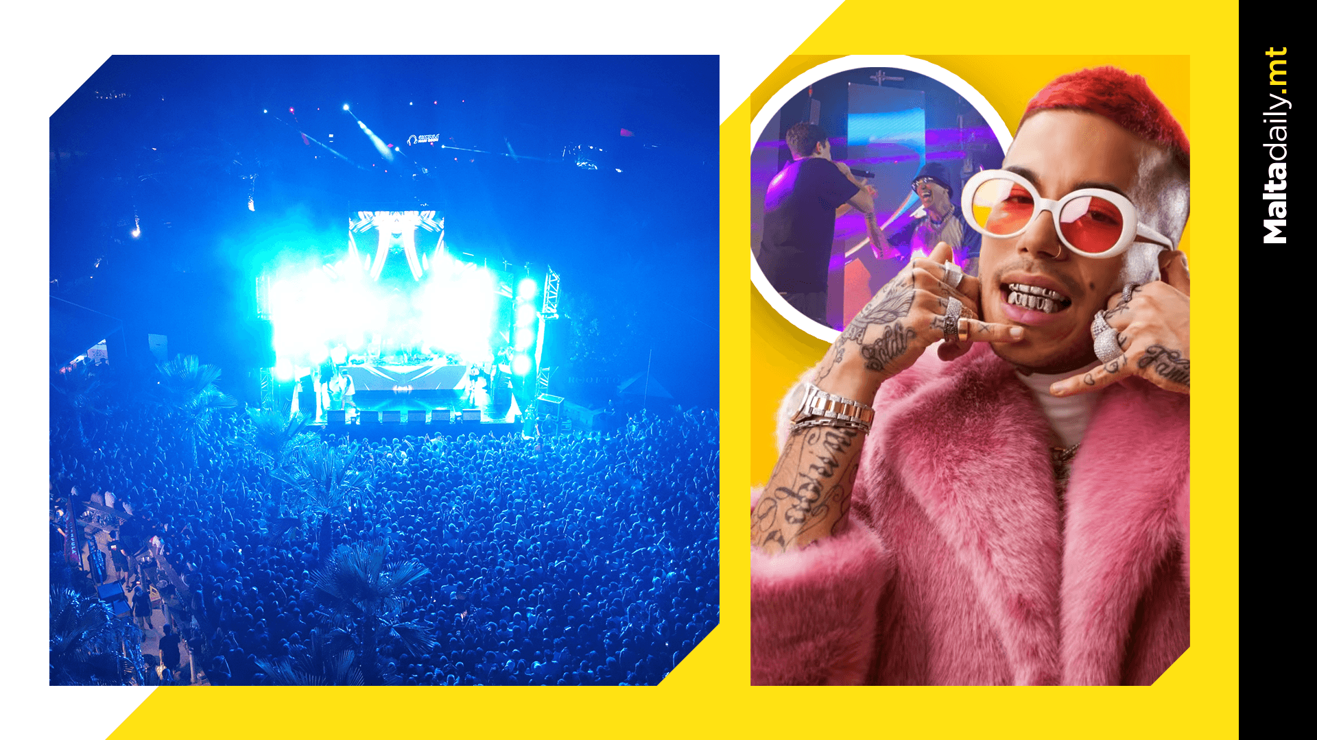 Italian Rapper Sfera Ebbasta Invites Fan on Stage to Rap While in Malta