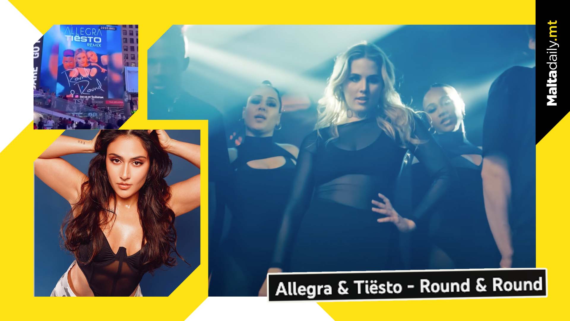 Maltese Dancer On NYC Billboard For Tiesto & Allegra Music Video