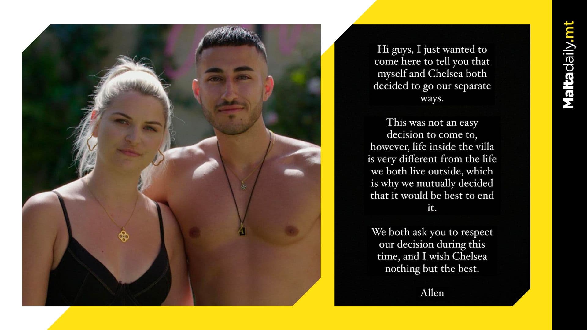 Chelsea & Allen Break Up, Allen Reveals