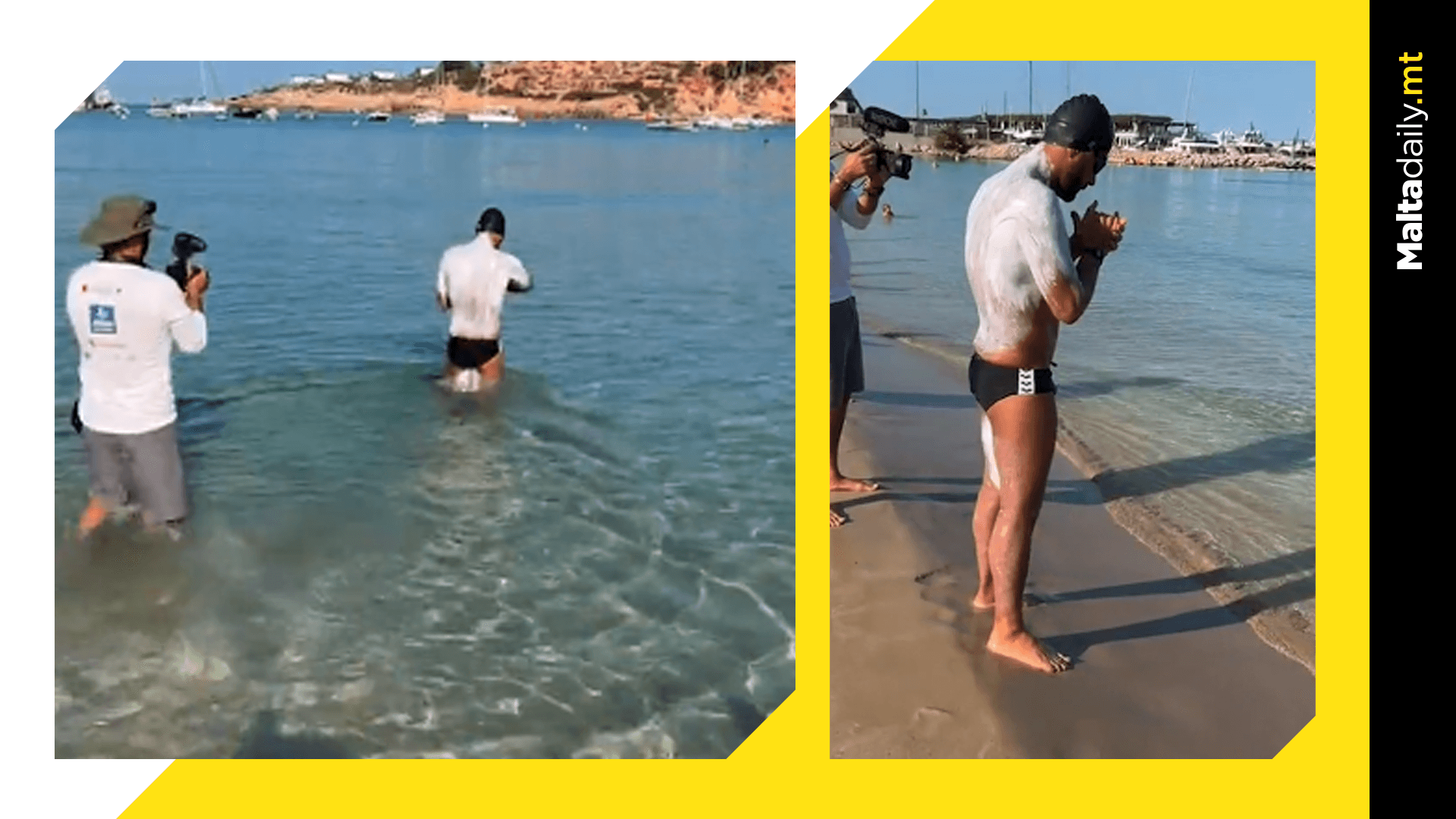 Neil Agius Sets Off On 100 Mile Swim