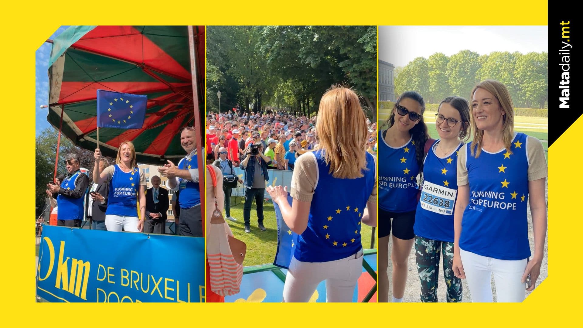 President of Vibes: Roberta Metsola busts a move in Belgium for inclusive 20kmbxl race