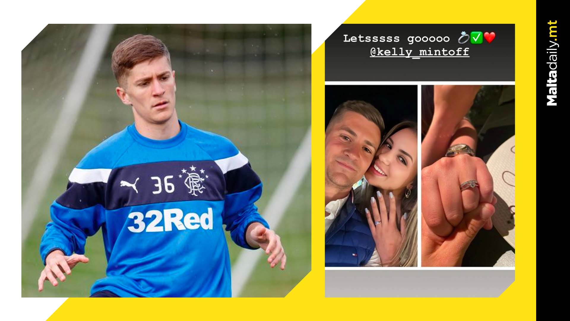 Maltese national footballer Myles Beerman is engaged