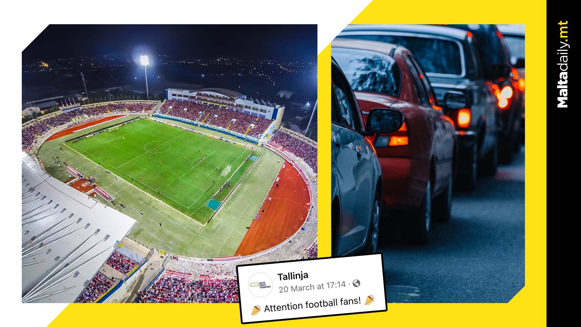 Heavy traffic expected due to Malta-Italy qualifier match today