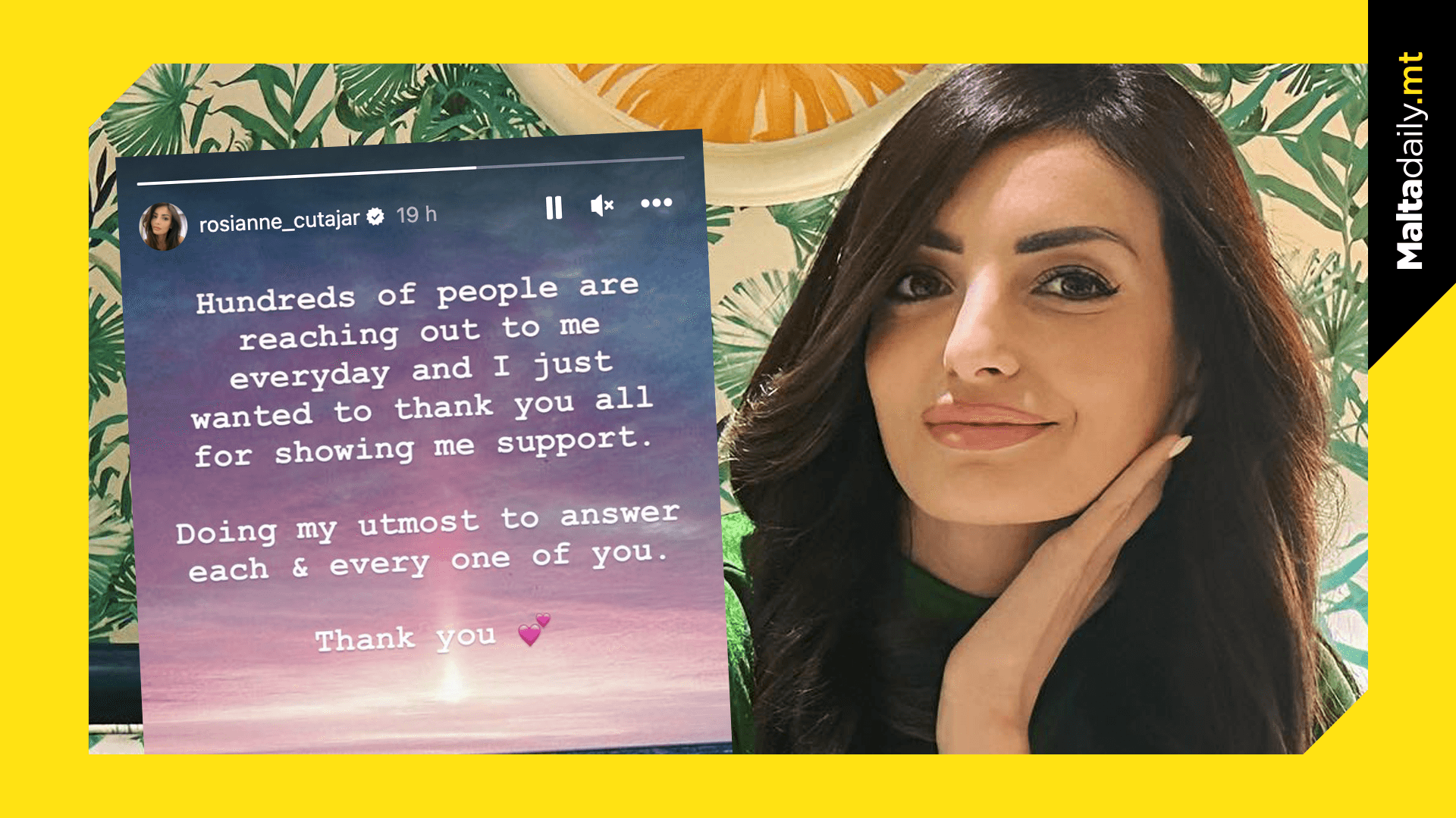 Rosianne Cutajar breaks her silence following chat leaks