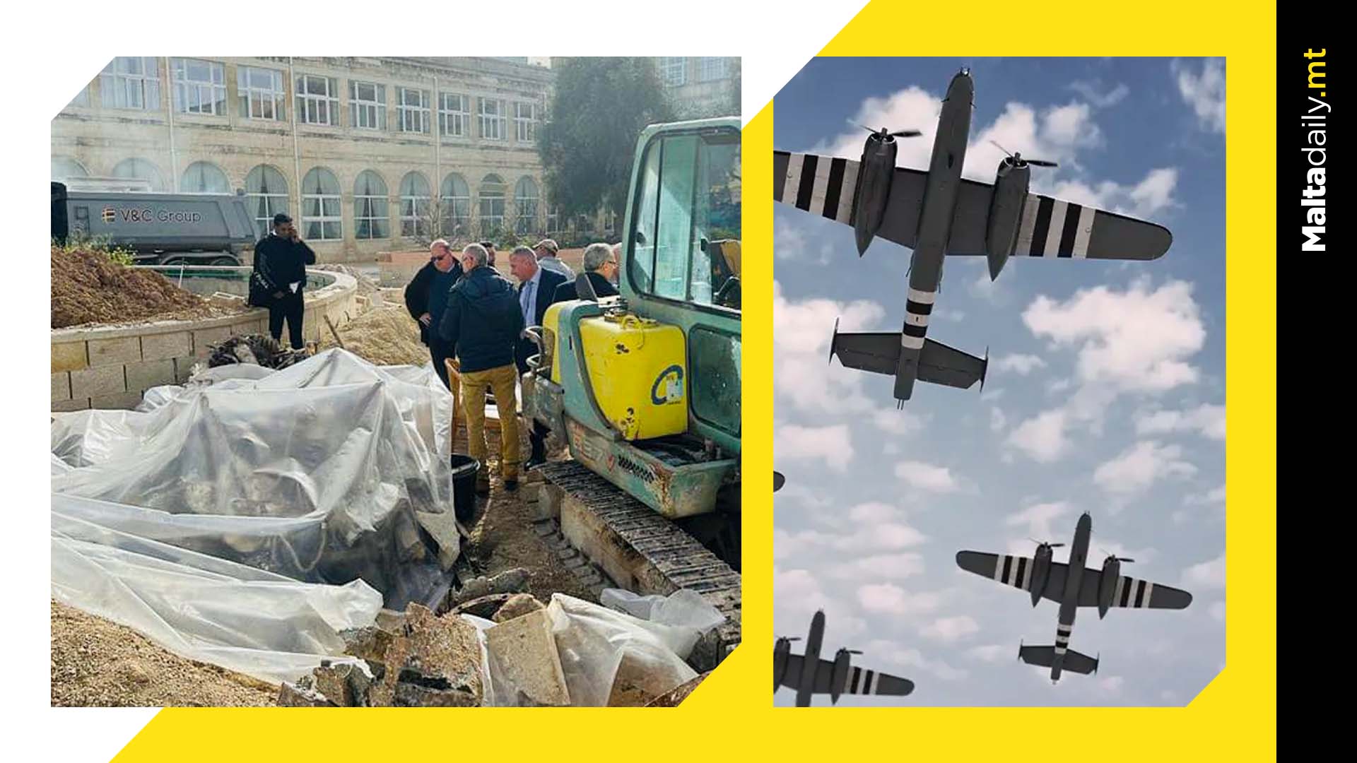 Remains of WWII planes discovered during pension home garden works