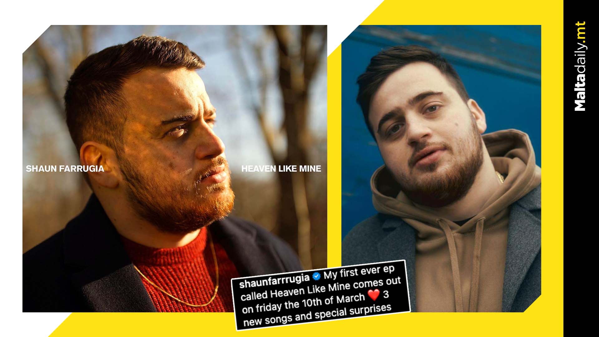 Shaun Farrugia announces first ever EP called ‘Heaven Like Mine’