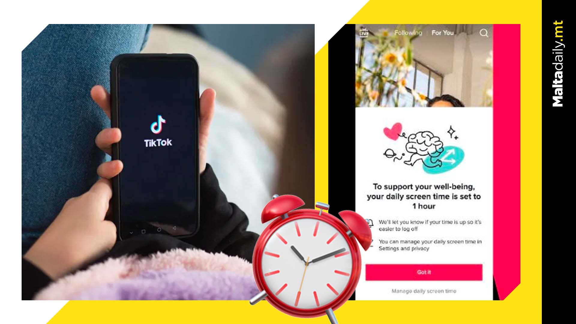 TikTok to set new 60 minute time limit for under 18s
