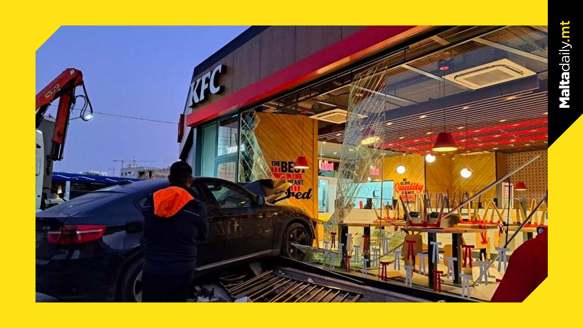 Car crashes into Gzira restaurant and leaves woman dead