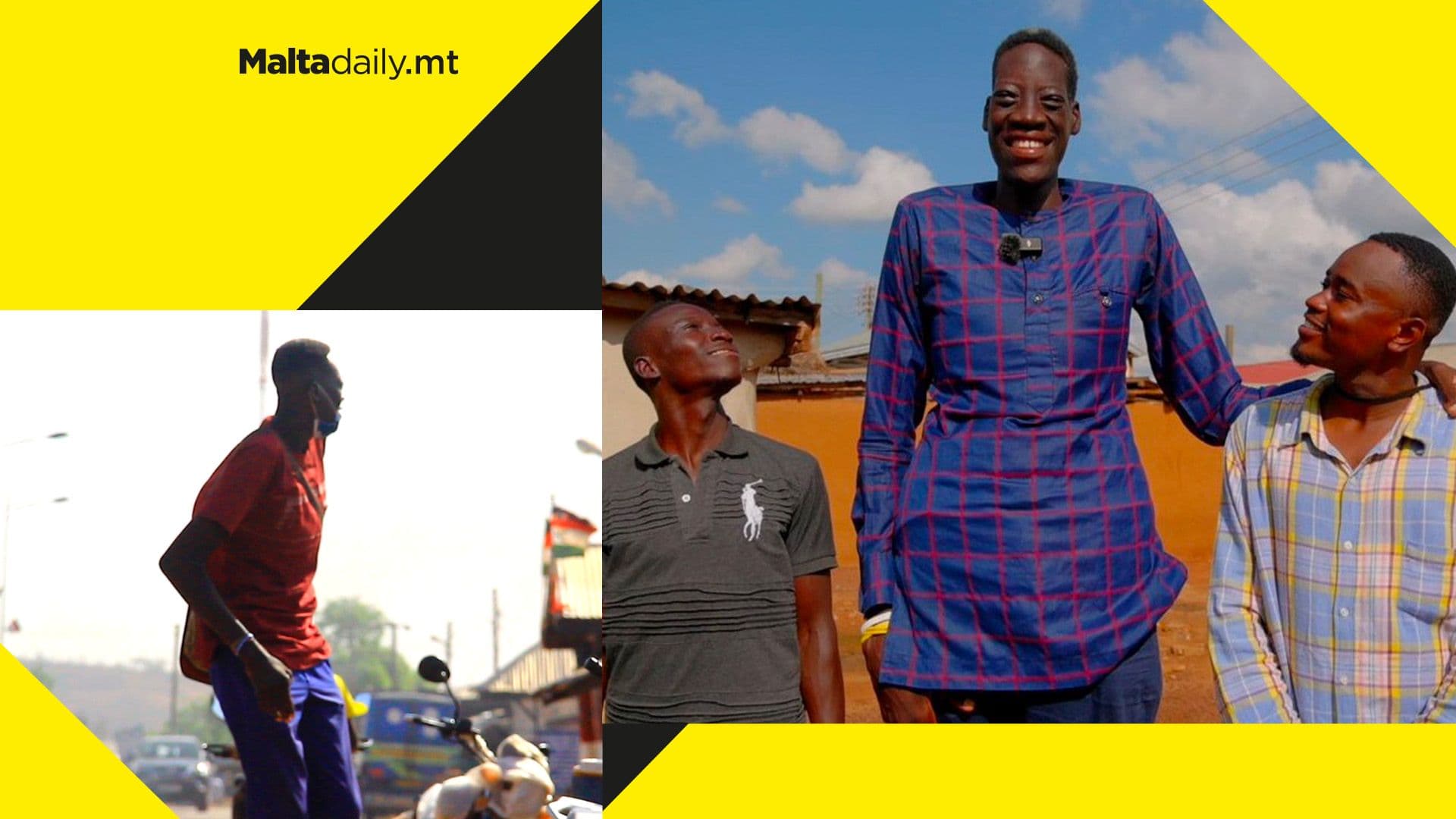 Ghanian giant reported to be ‘World’s Tallest Man’ cannot stop growing