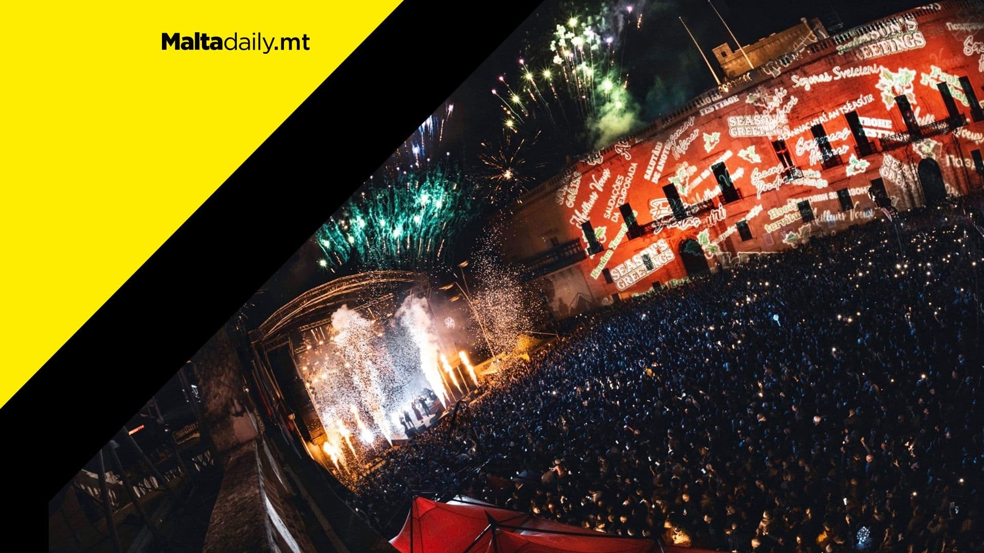 Over 50,000 people took part in the Valletta New Year celebrations