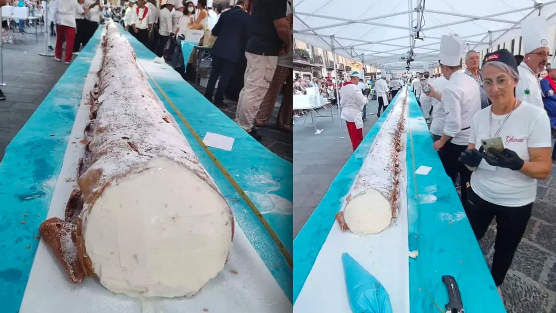 World’s Longest Cannoli Created in Catania Is 21 Metres Long