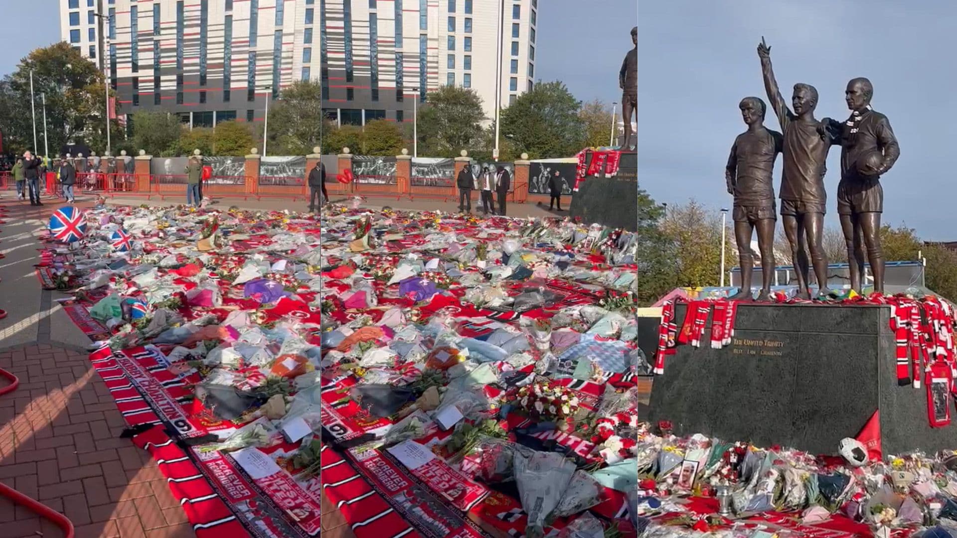 Fans Pay Heartfelt Tribute to Sir Bobby Charlton Outside Old Trafford