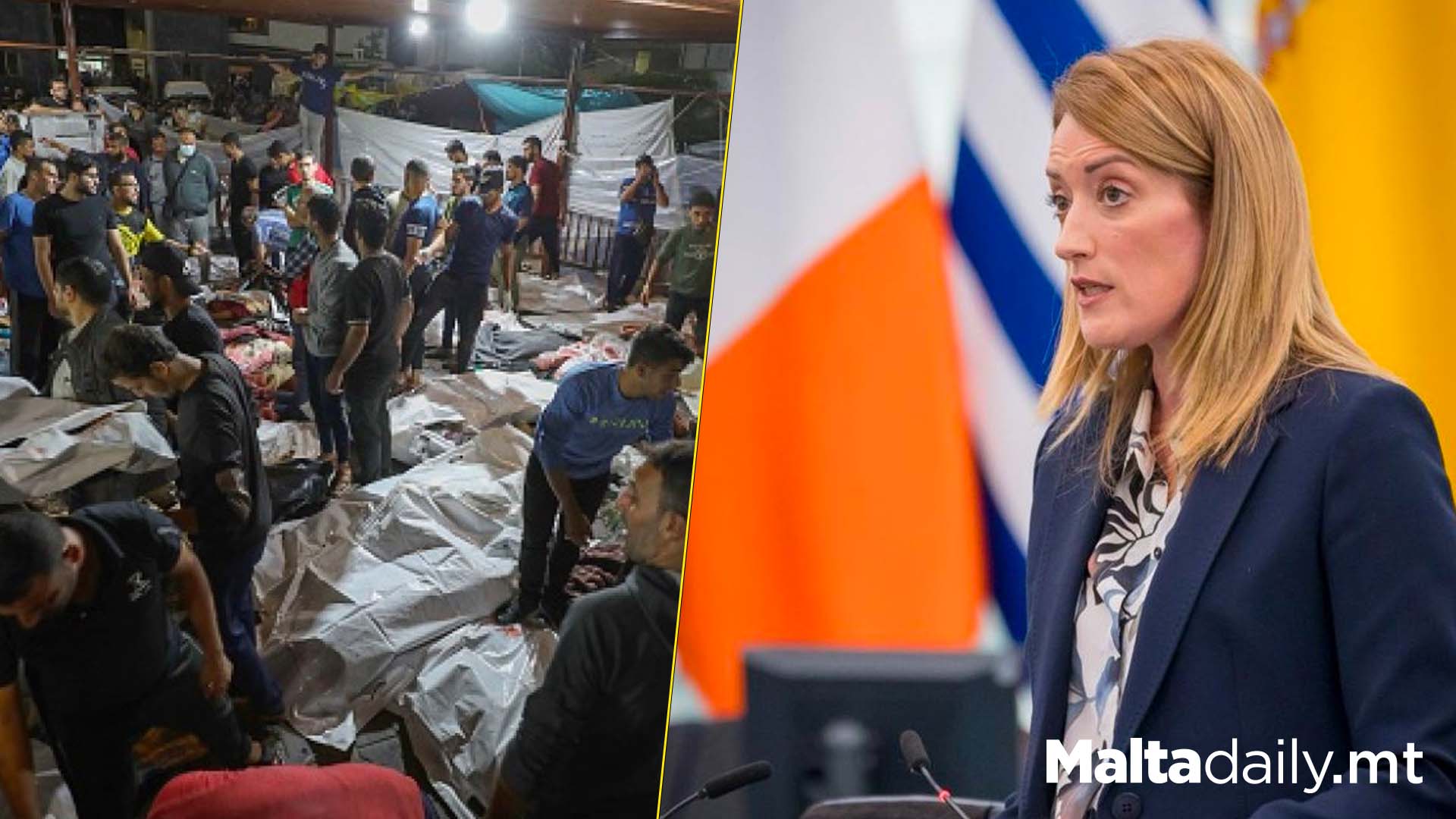 Metsola Addresses Bombing Of Al-Ahli Arabi Baptist Hospital