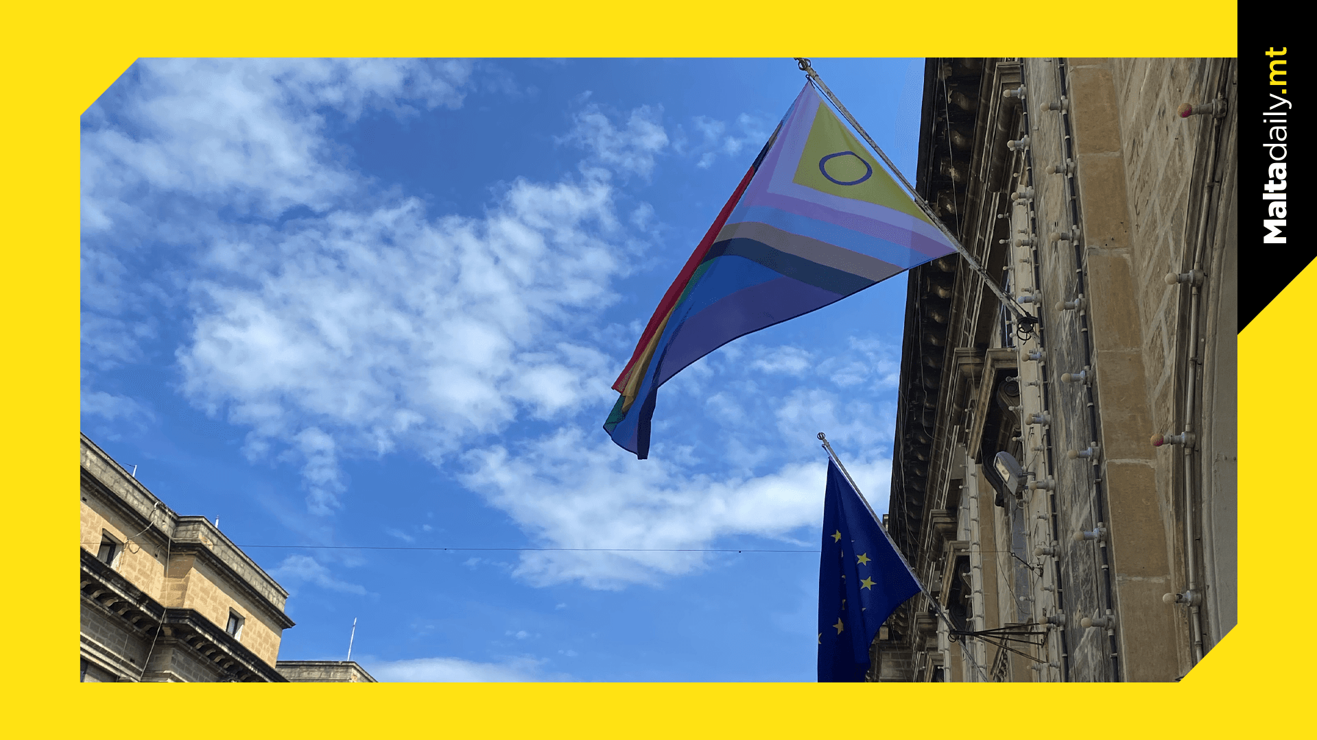 St Anne’s Street in Floriana Proudly Adorned with Pride Flags for EuroPride 2023