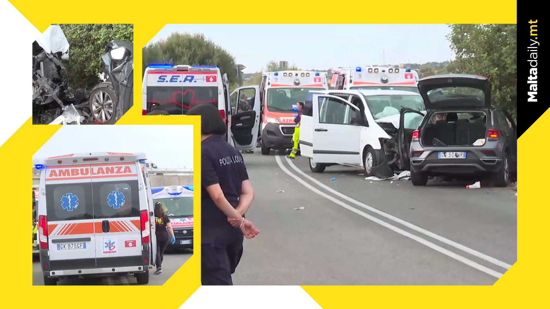 6 Maltese Tourists Hospitalised After Head On Collision In Sicily
