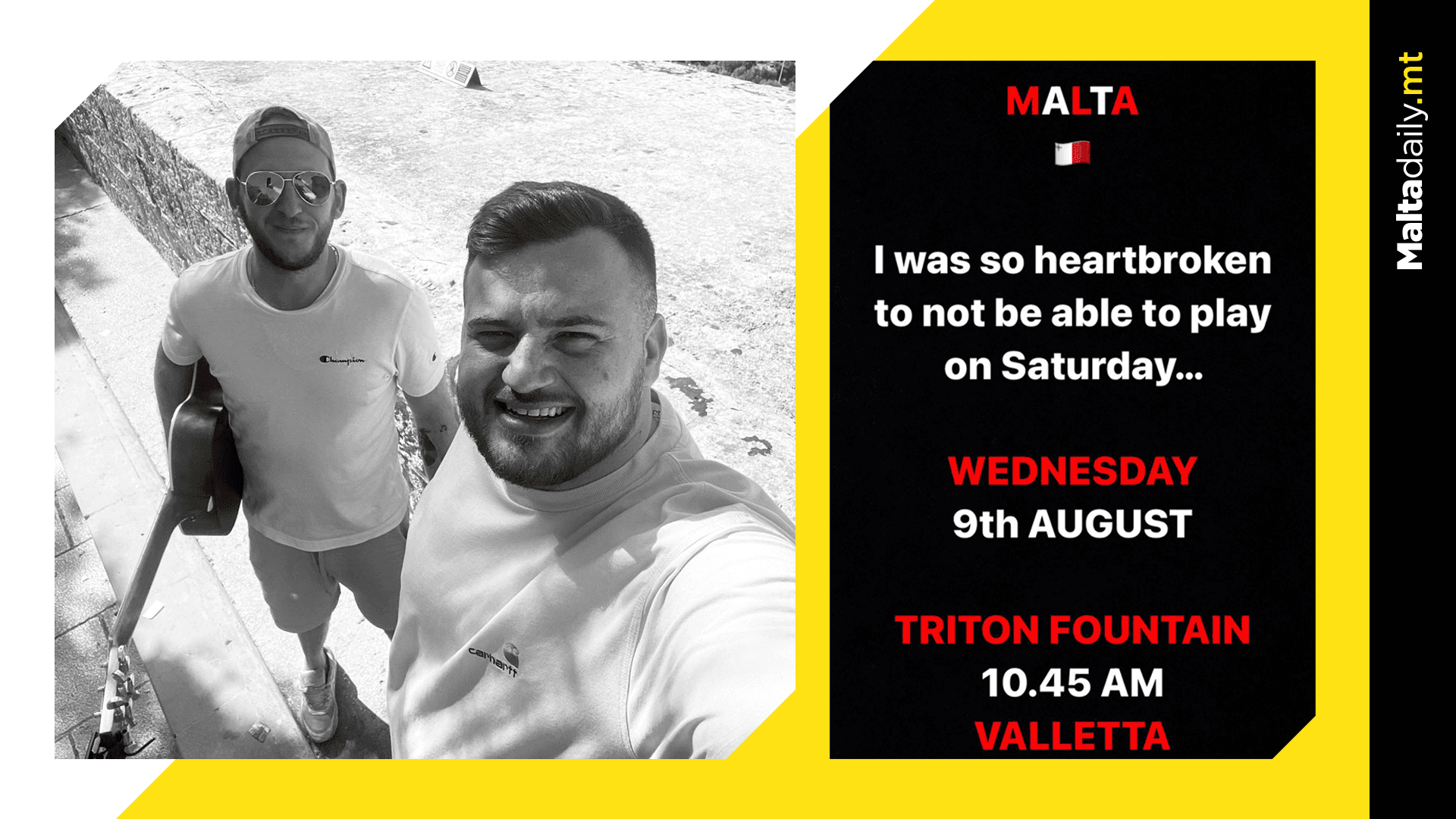 Shaun Farrugia to Busk in Valletta to Make Up for Beer Fest Gig Cancellation