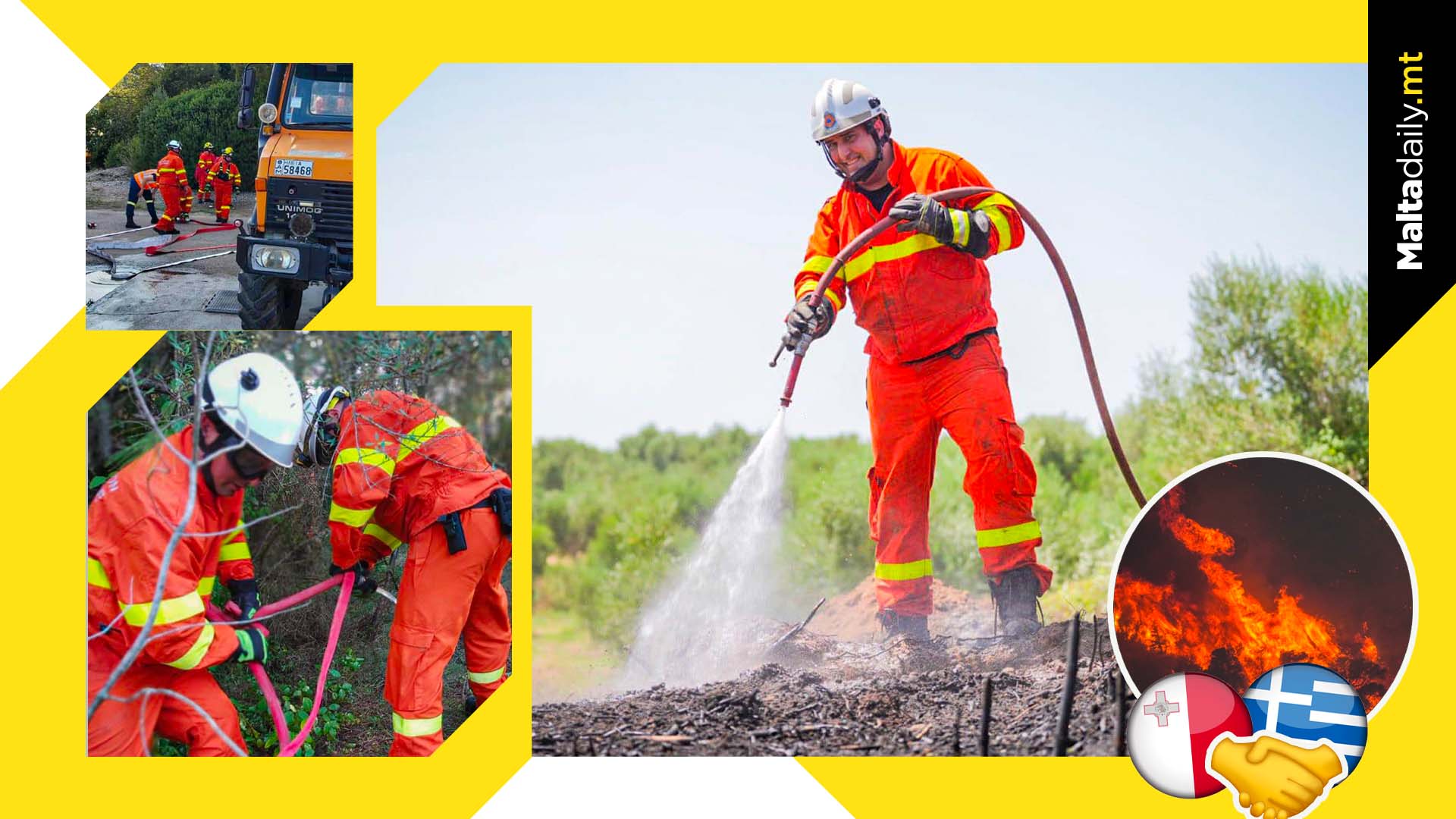Maltese CPD Firefighters Help With Greece’s Wild Fires