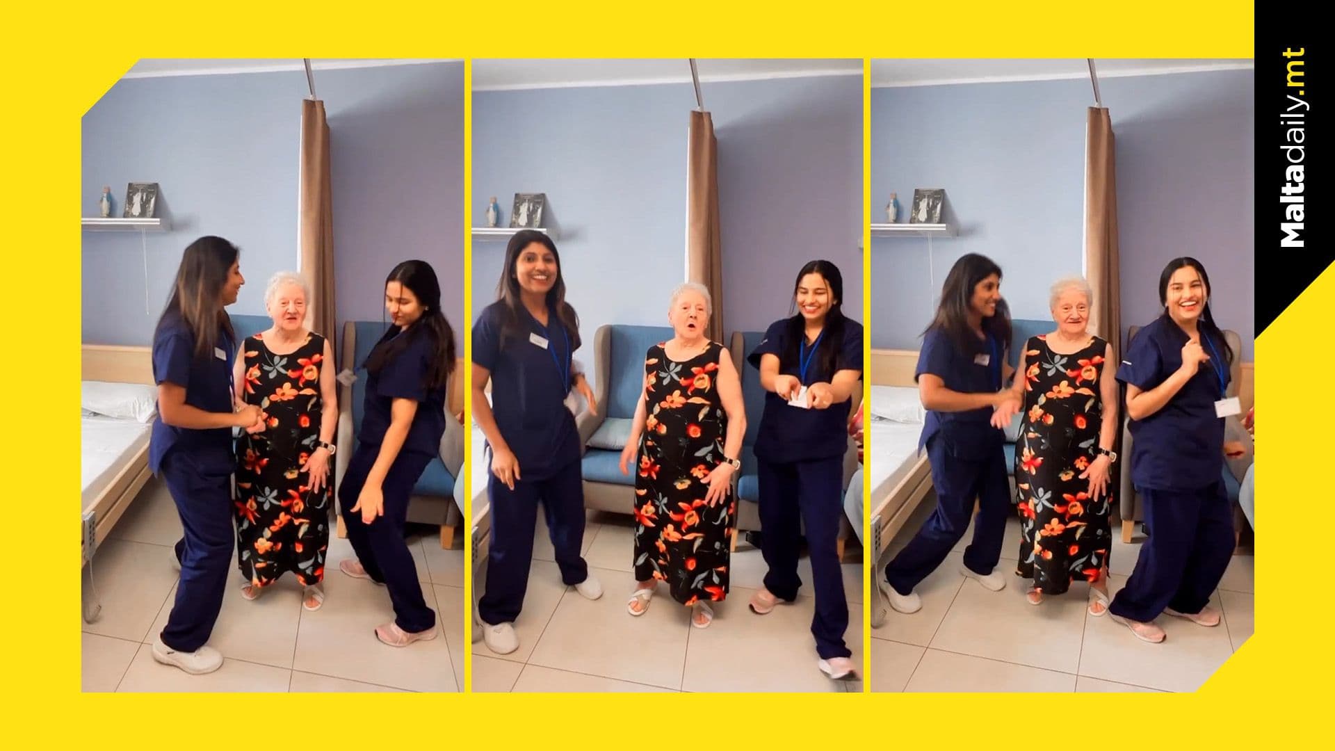 Elderly Maltese Woman Wins Hearts As Carers Post Wholesome Dancing Video