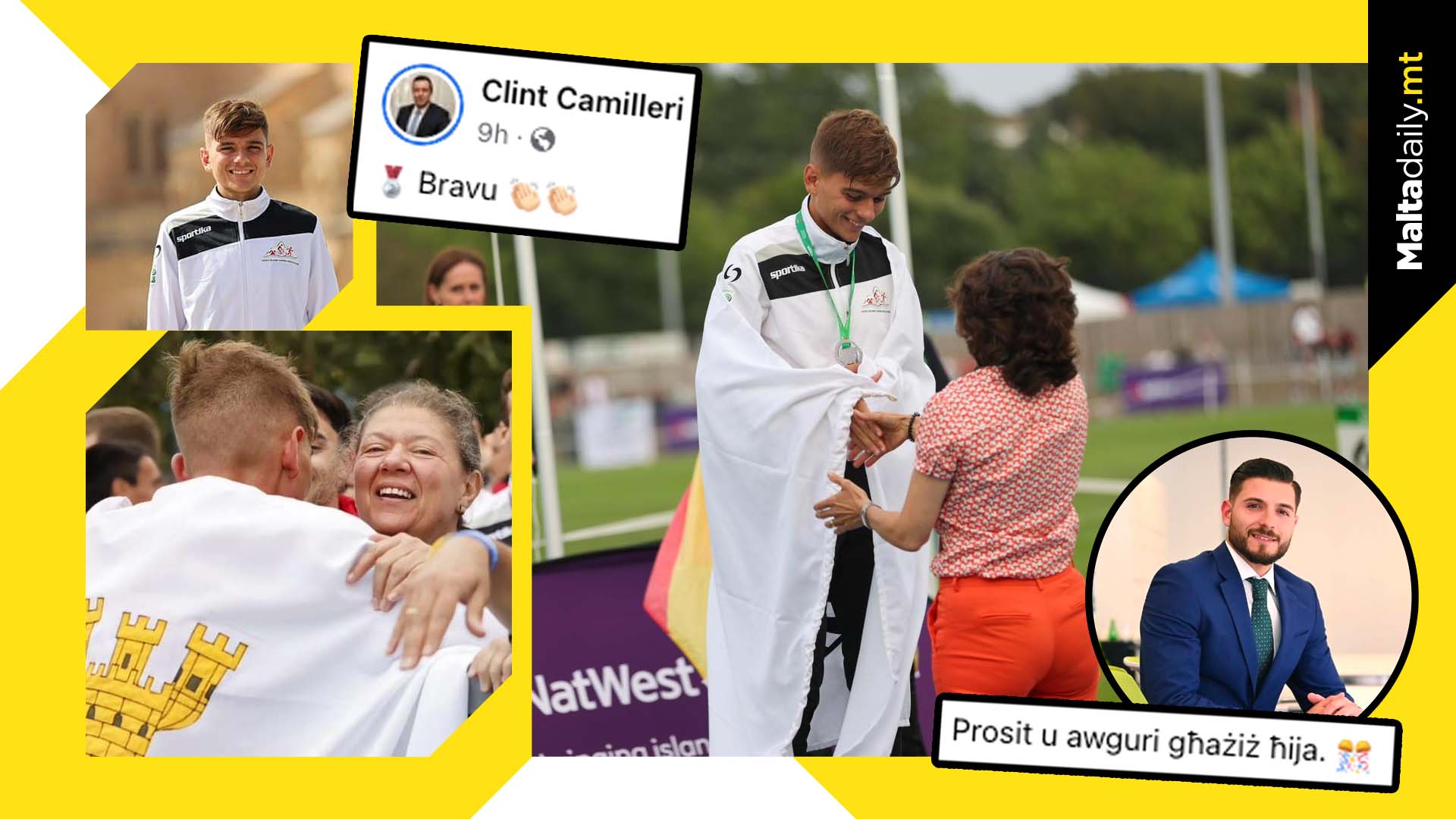 Alex Borg Congratulates Brother For Silver Medal Win In Guernsey