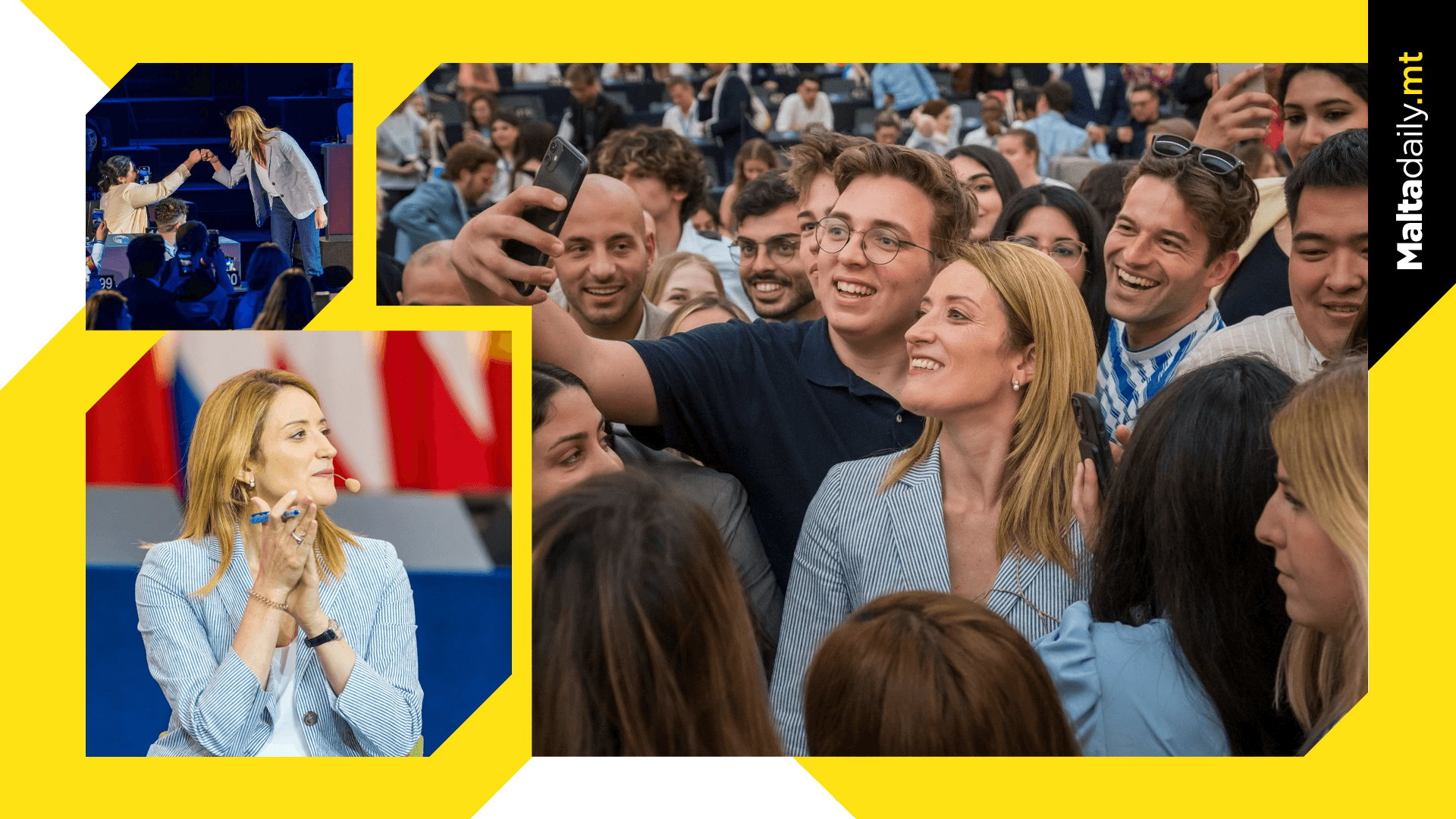 Roberta Metsola welcomes 10,000 young Europeans
