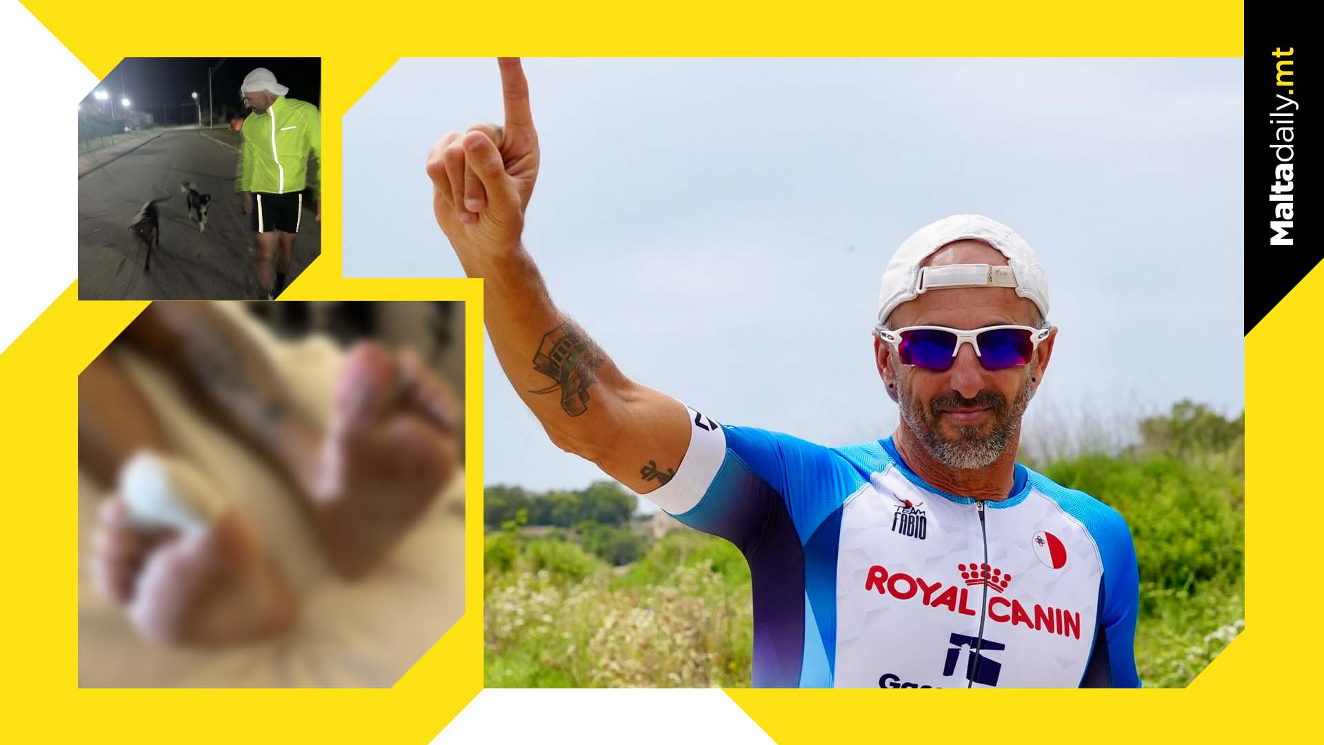 Fabio’s 10 day Brazil triathlon cut short due to blisters and torn muscle