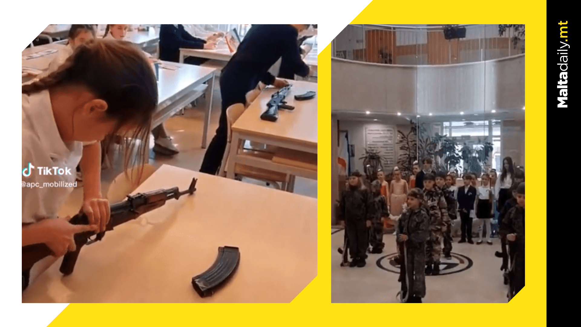 Videos of Russian kids in military training course go TikTok viral