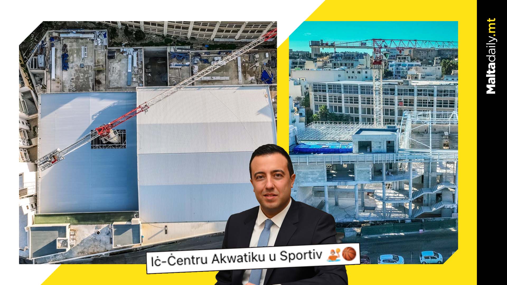 Progress for Sports & Aquatic Gozo centre as roof installed