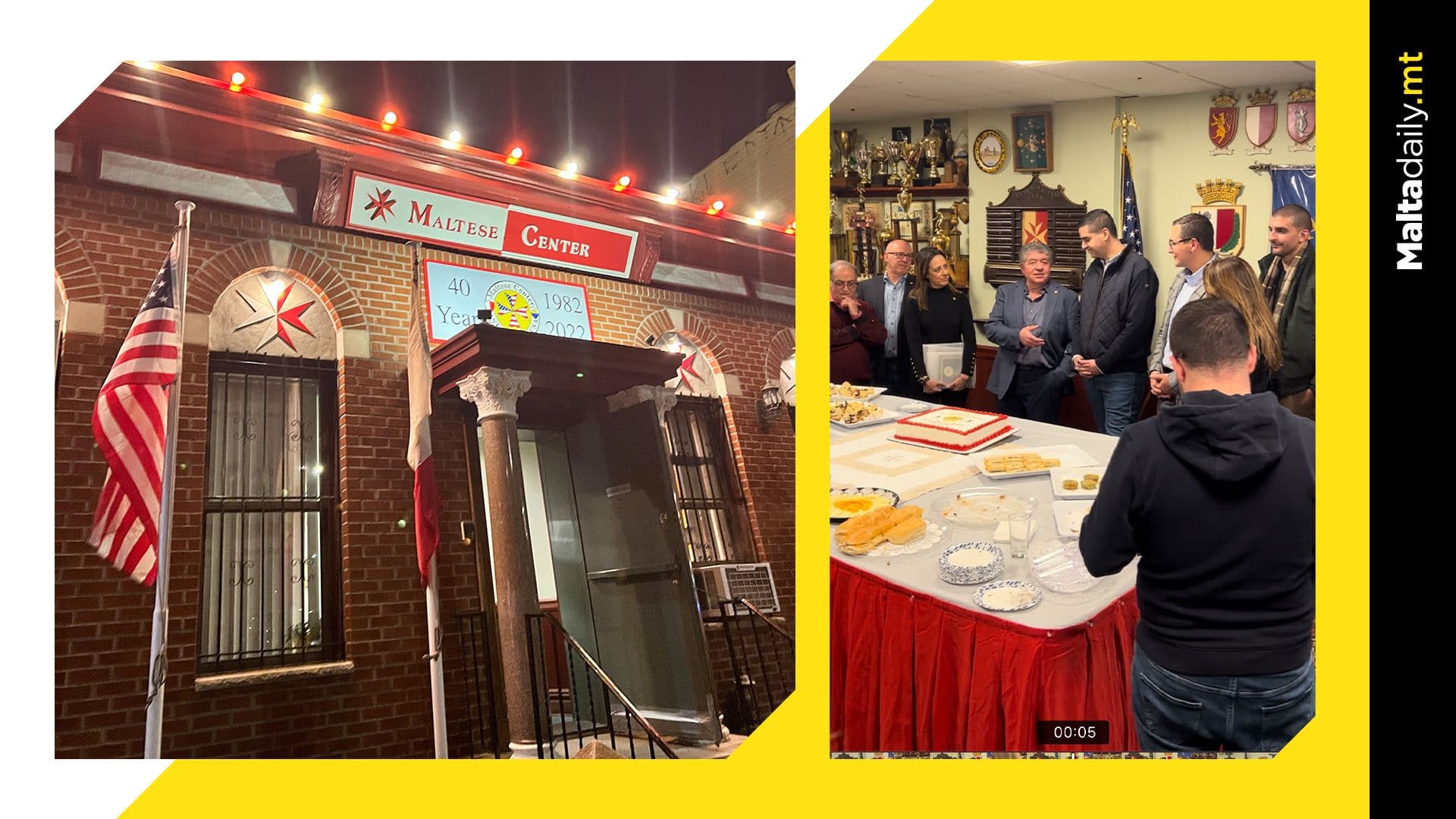 Maltese community in New York sings Happy Birthday to Ian Borg during visit