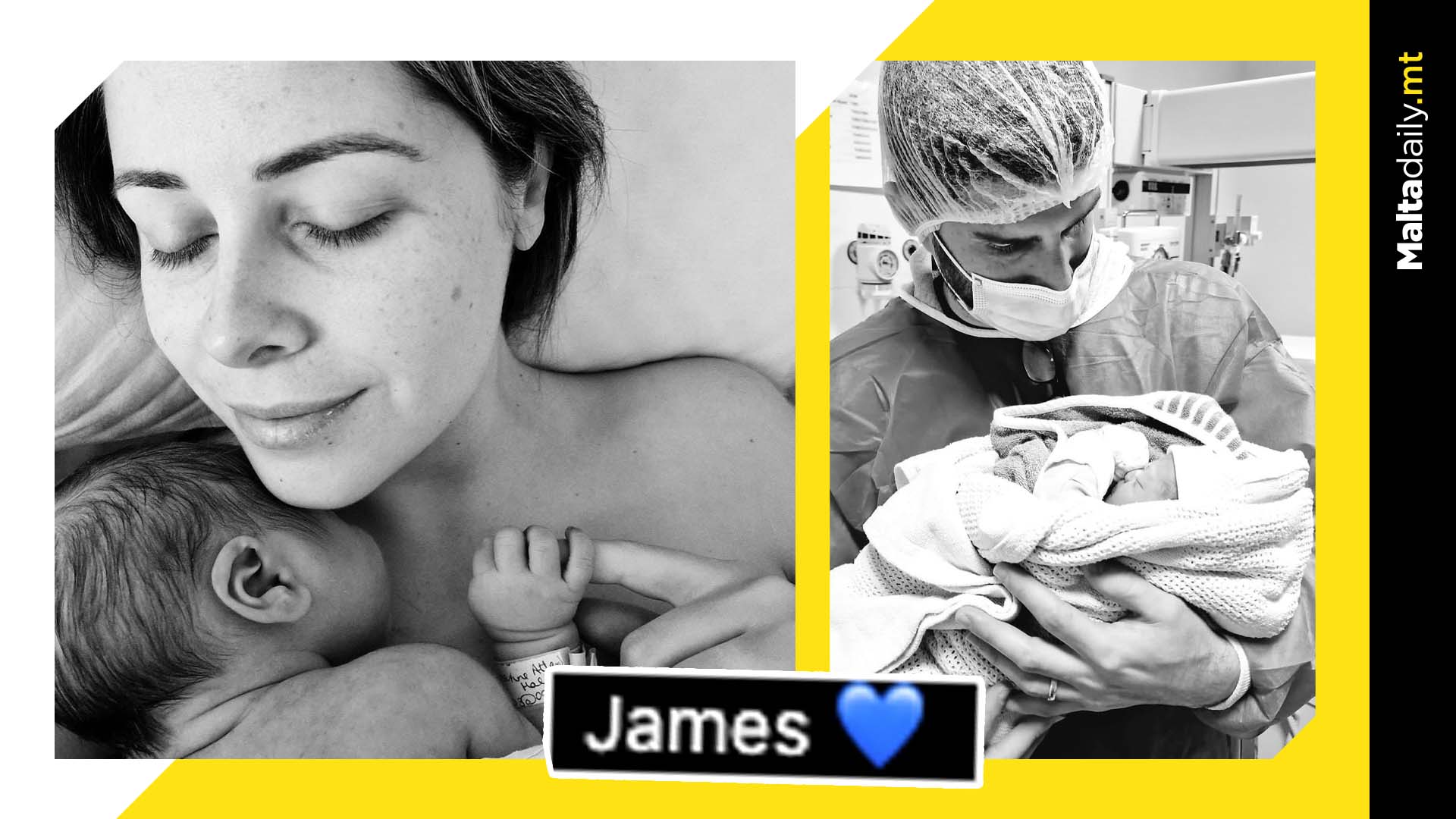 Maxine Attard Aquilina welcomes baby James into the world