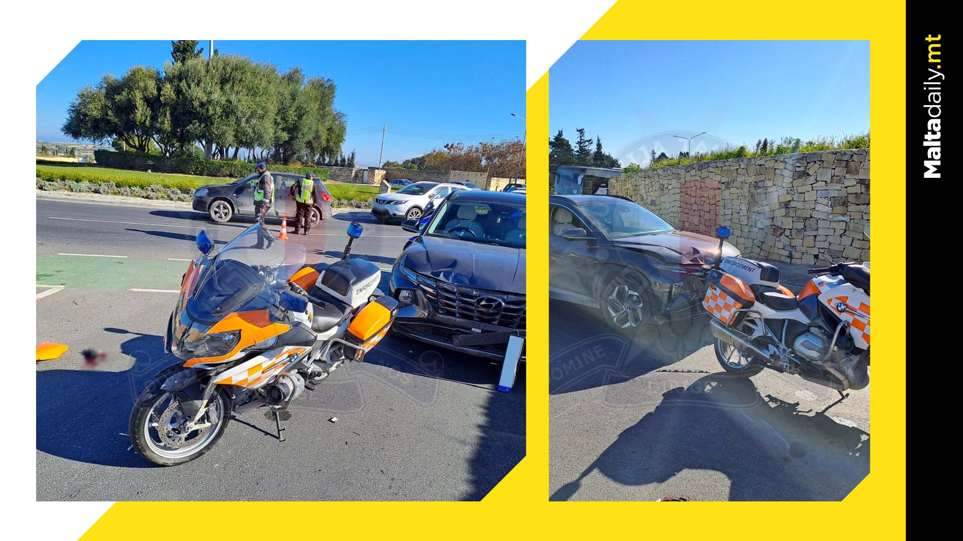 Transport Malta official grievously injured after car hits motorcycle