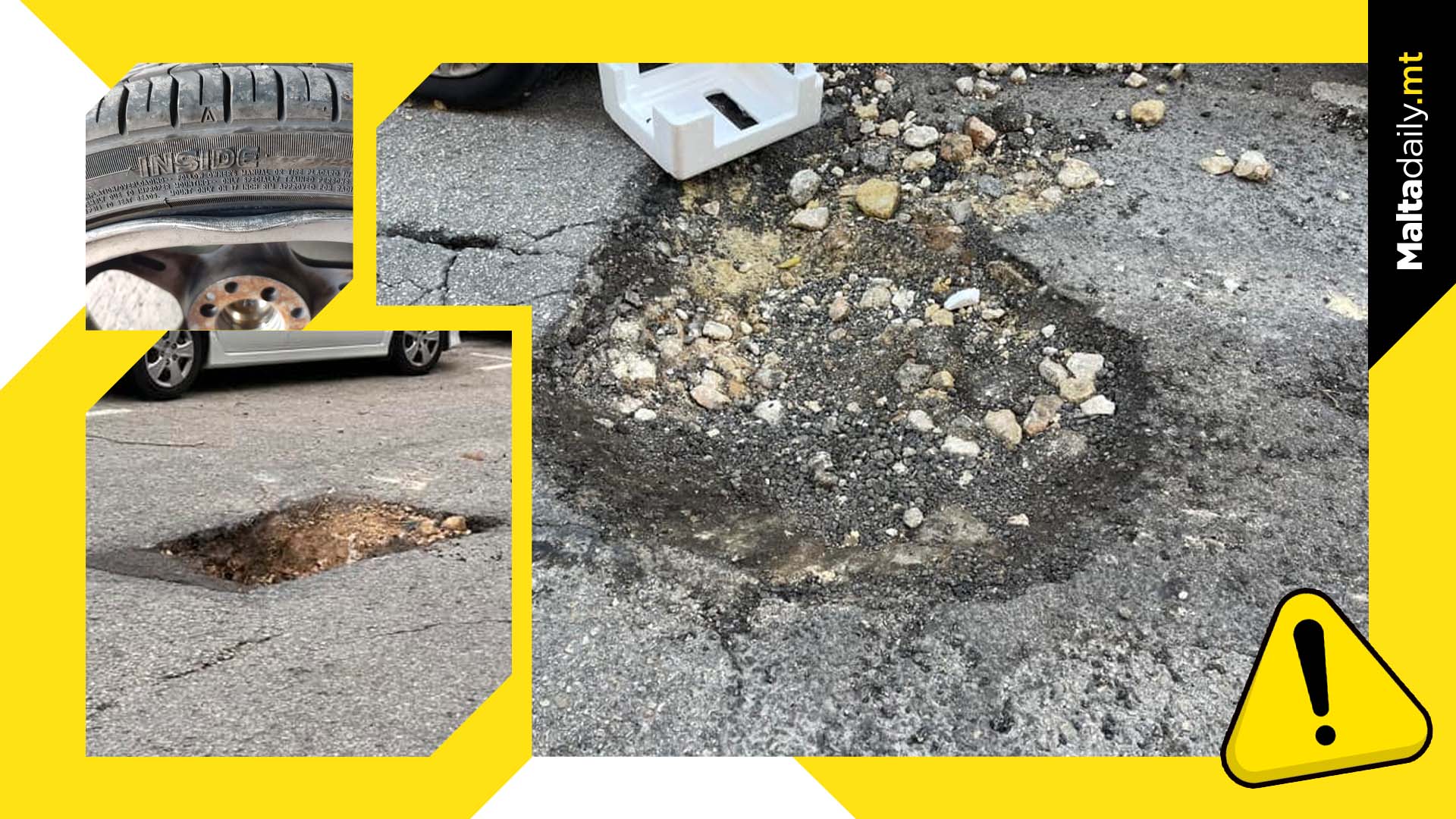 Motorists in Malta cautioned against new potholes after storm Helios