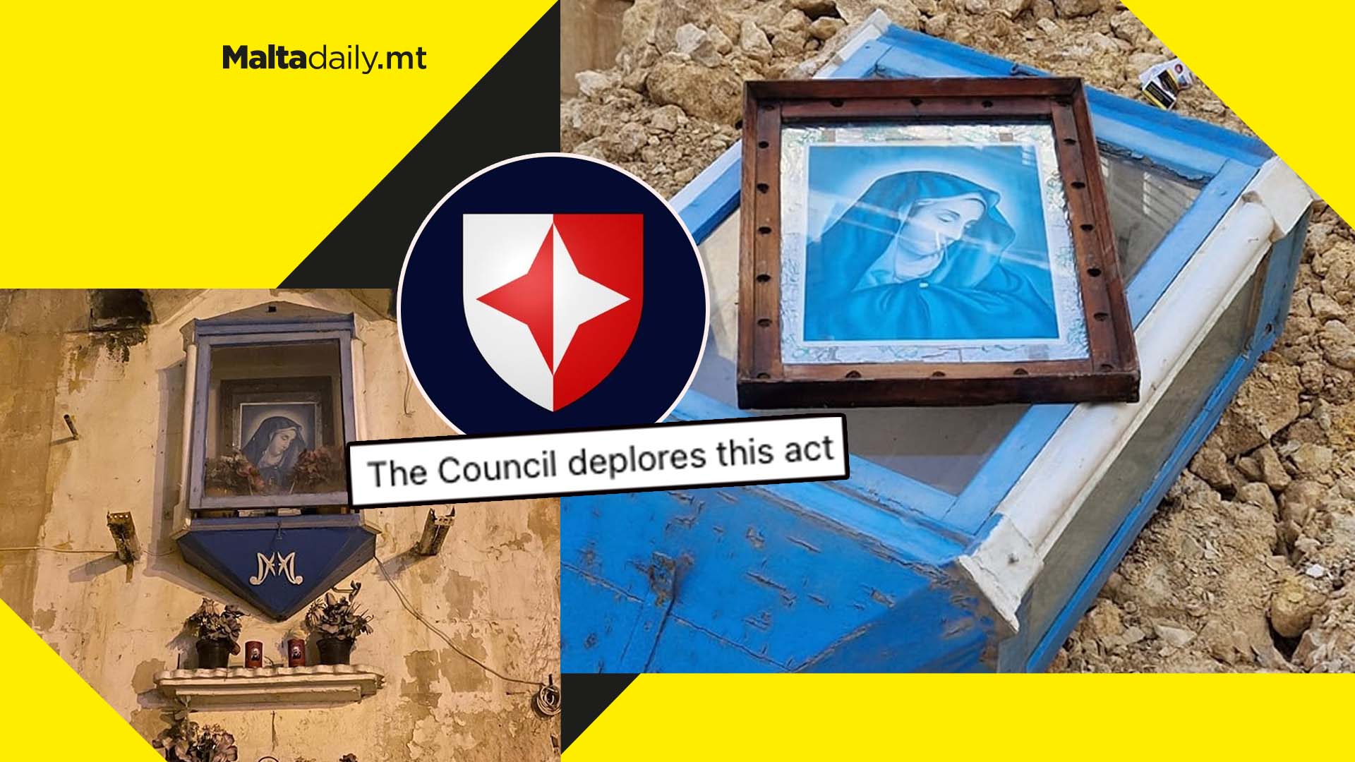 Our Lady of Sorrows shrine wall destroyed due to renovation