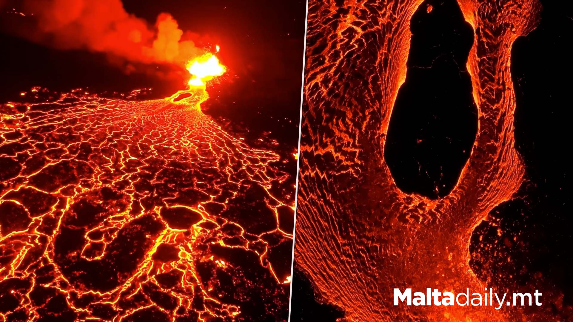 Stunning Footage Of Reykjanes Peninsula Eruptions