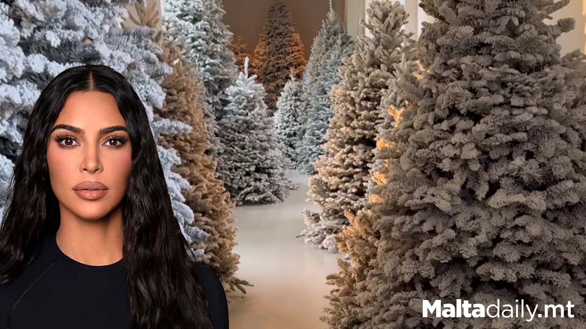 Kim Kardashian Fills House With Over 100 Christmas Trees