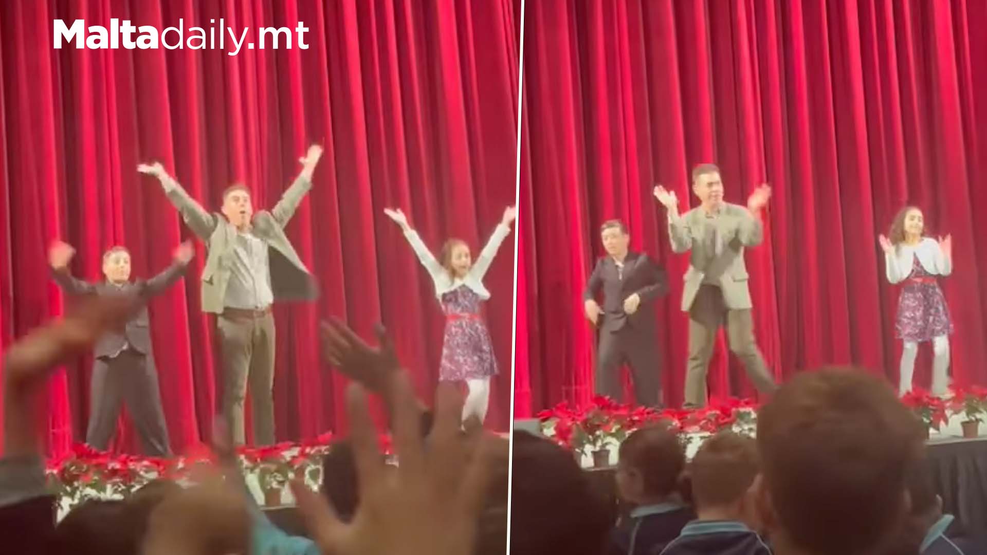 Headmaster Lelio Spiteri Dances YMCA With Students