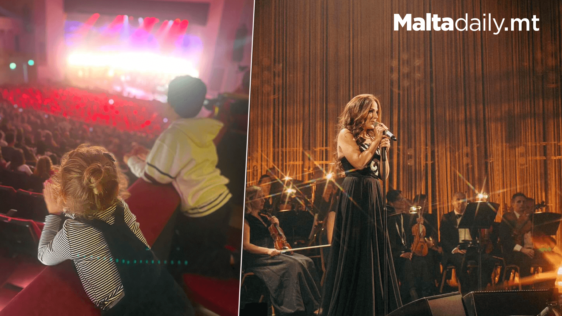 Ira Losco’s Children Cheer On Mum During Concert