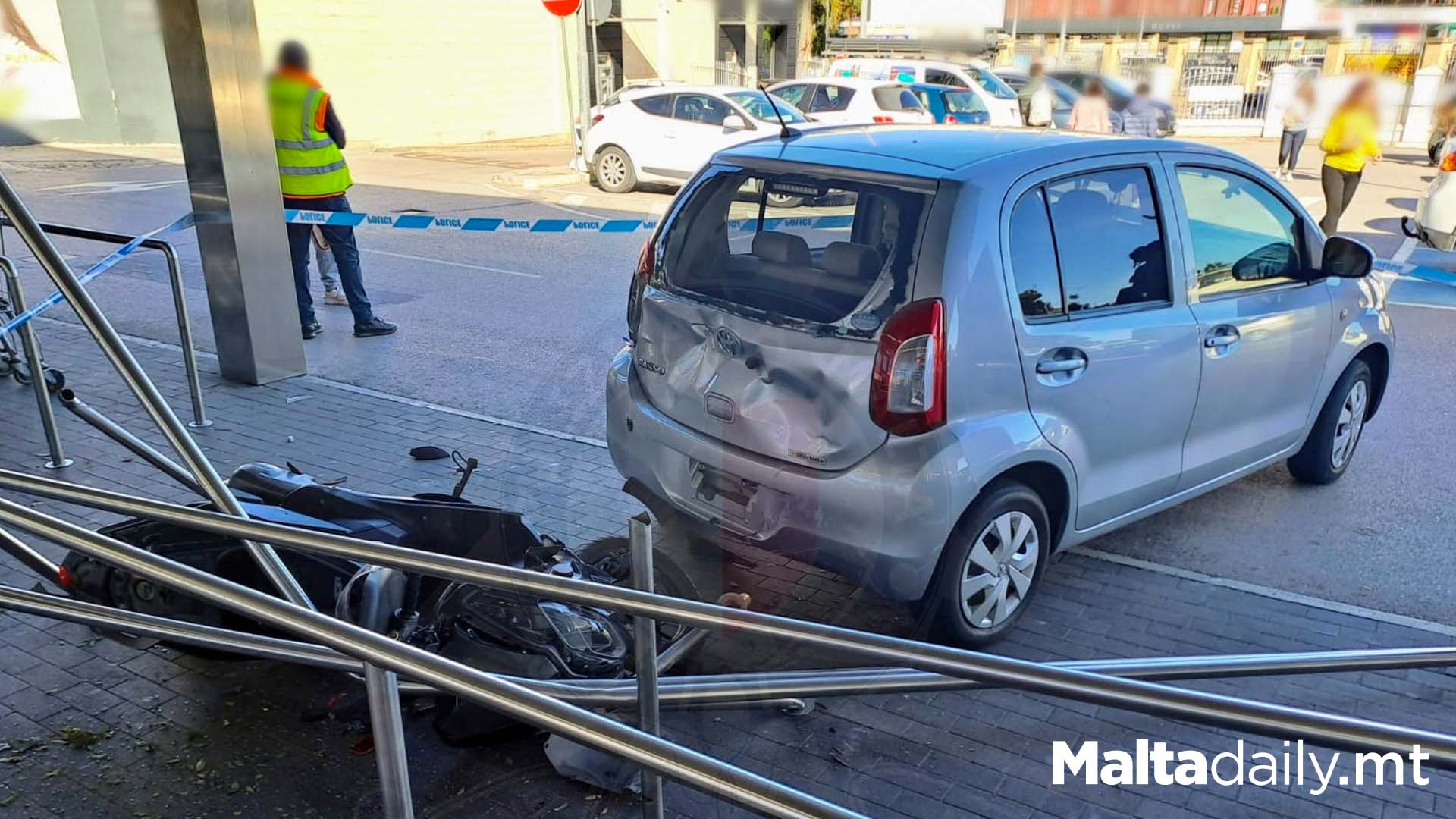 Motorcyclist Grievously Injured After Parking Accident