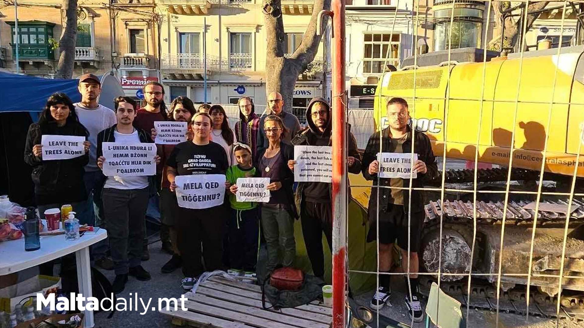 Activists Wake Up In Mosta As Protest Continues